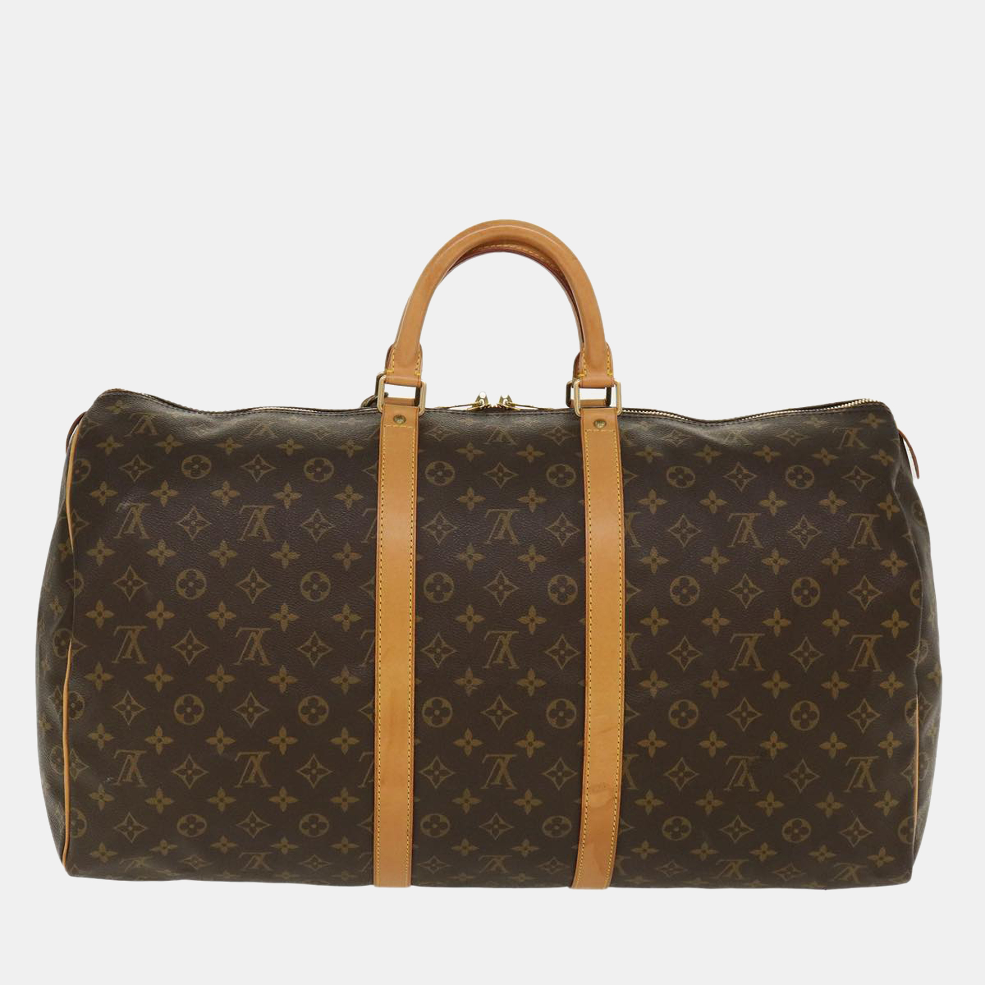 

Louis Vuitton Brown Canvas Monogram Keepall 55 Duffel Bag