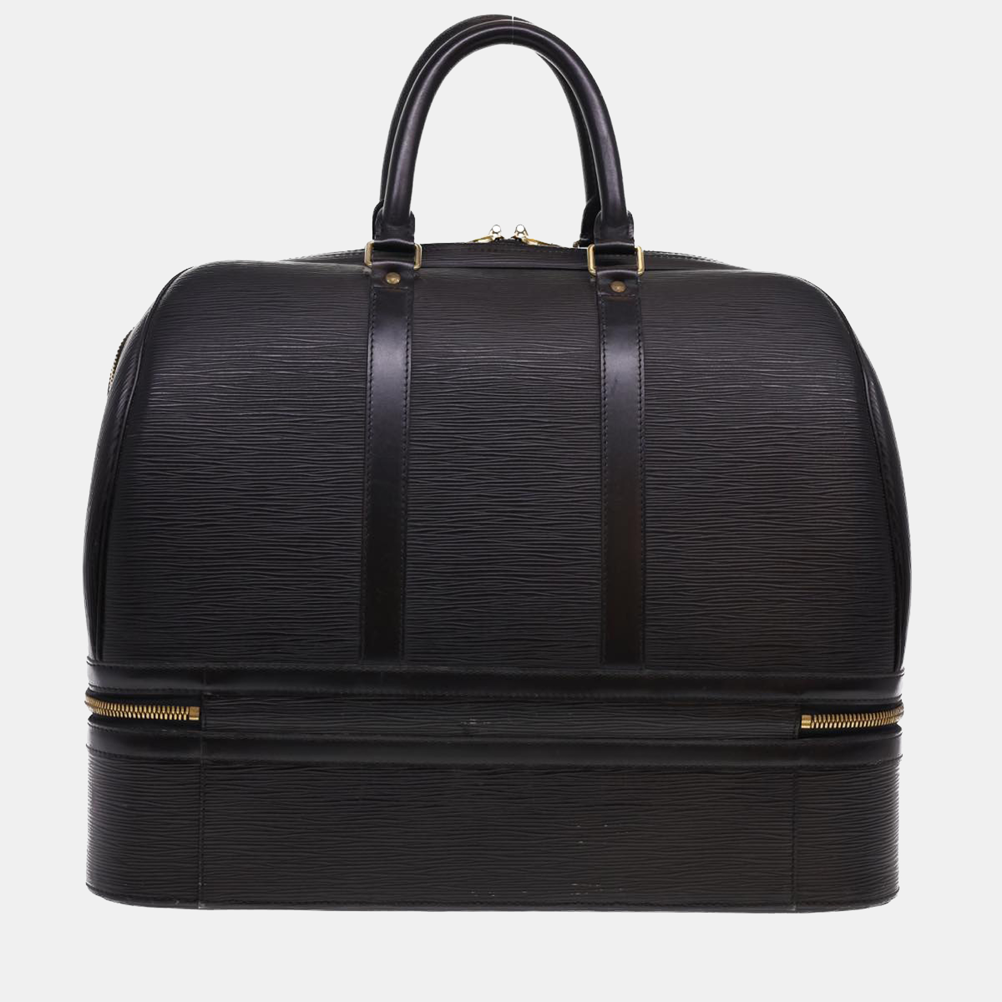 

Louis Vuitton Black Leather Weekender GM Travel Bag