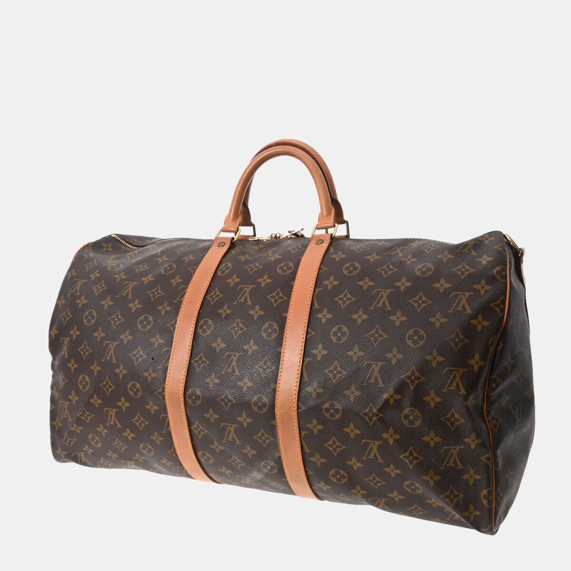 

Louis Vuitton Brown Monogram canvas Keepall Bandoulière 55 Boston bag