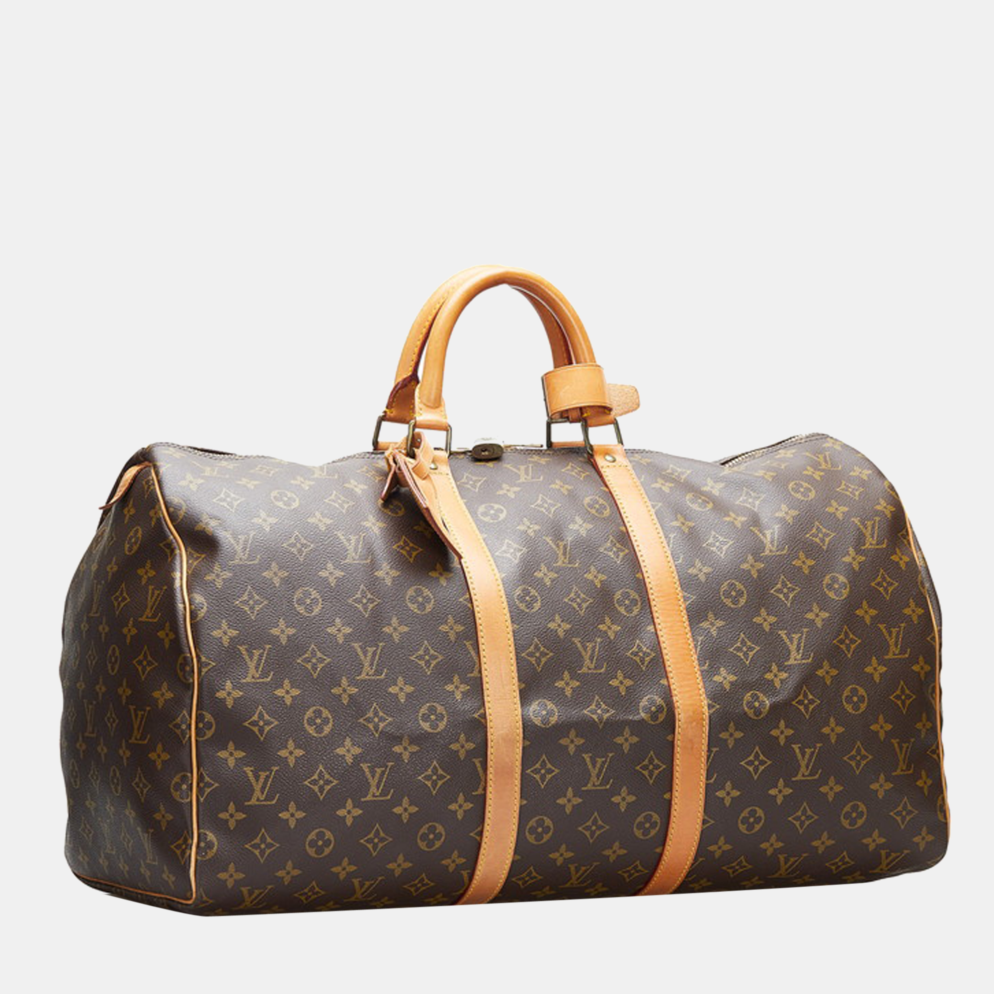 

Louis Vuitton Brown Monogram Canvas Keepall 55 Duffel Bag