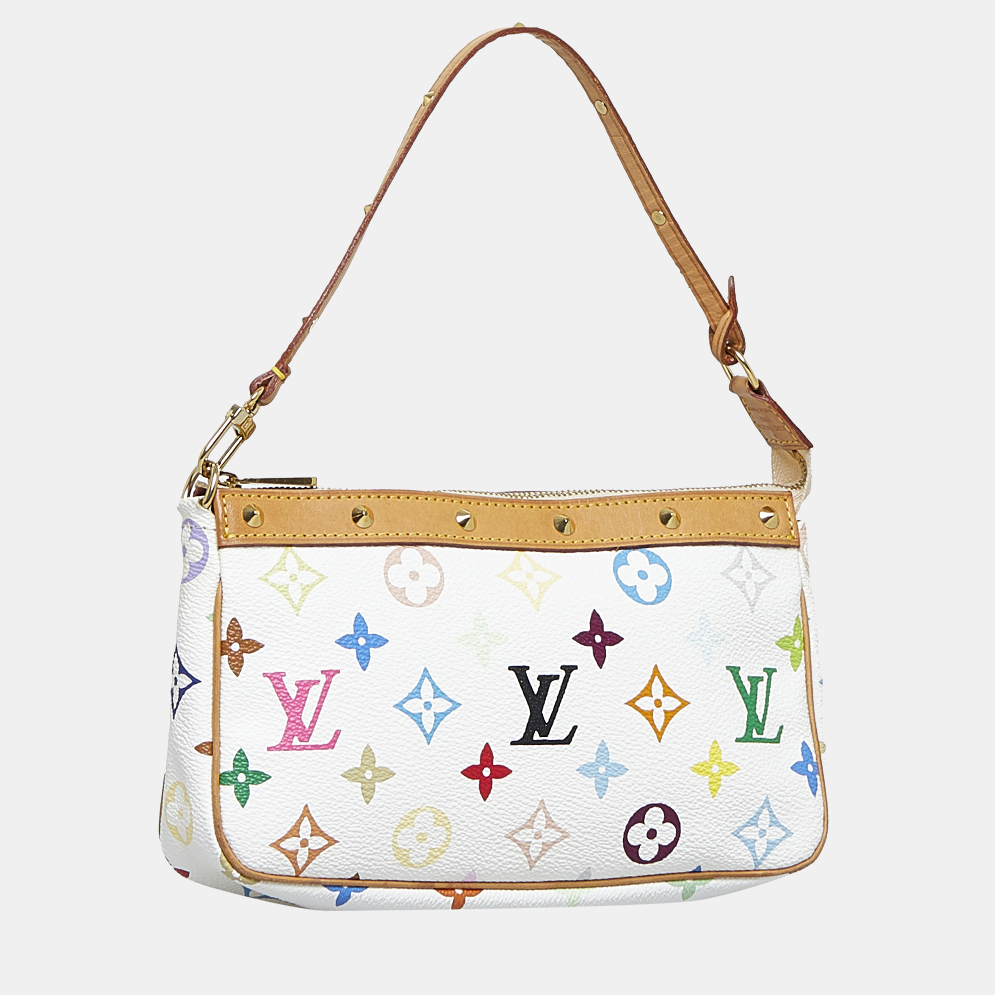 

Louis Vuitton White Monogram Multicolore Pochette Accessoires