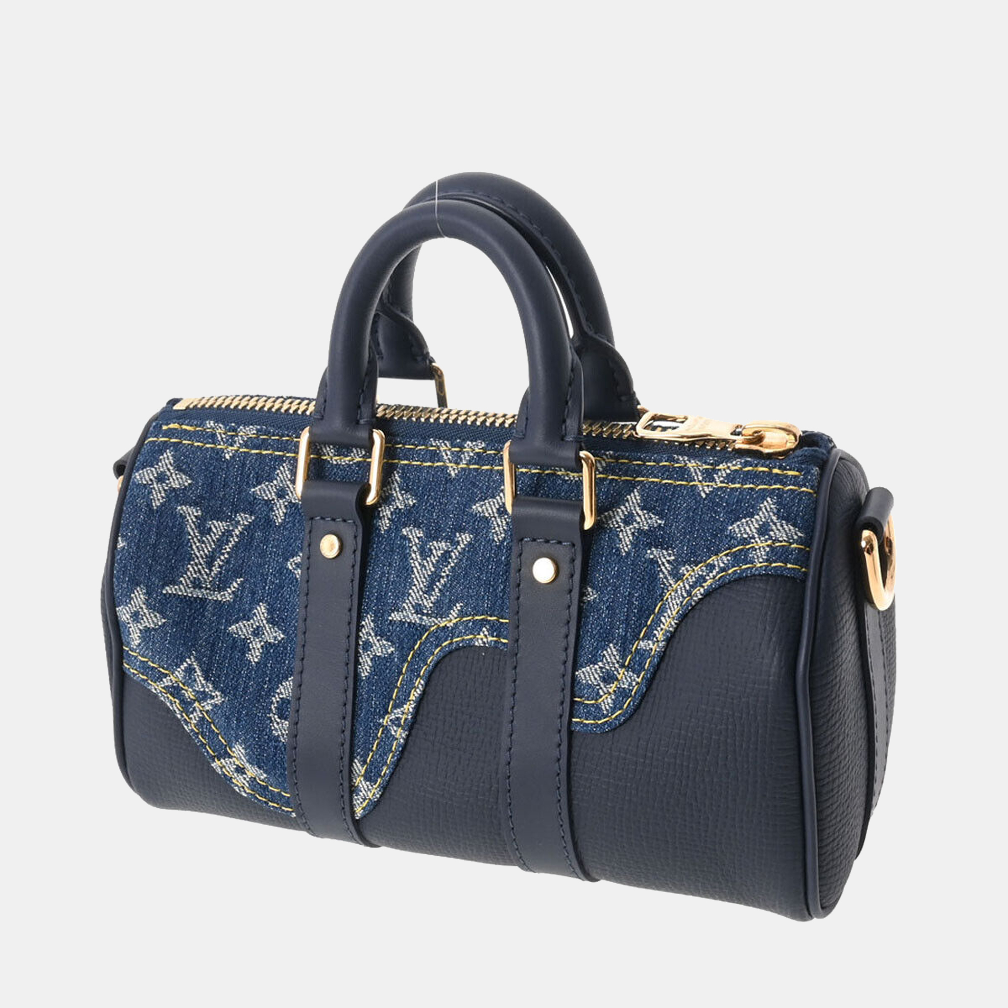 

Louis Vuitton X NIGO Navy Blue XS Monogram Denim Drip Keepall Bag