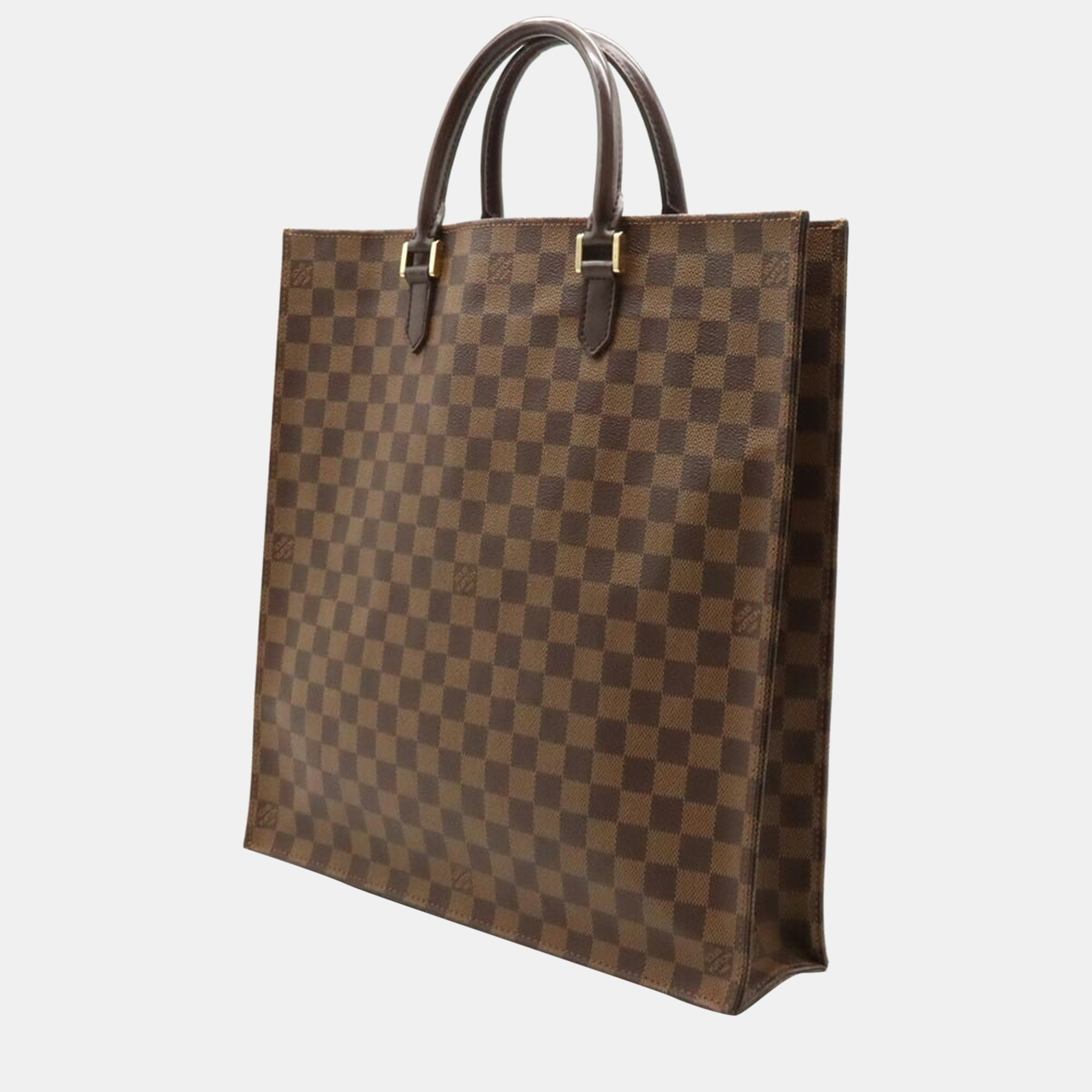 

Louis Vuitton Brown Damier Ebene Canvas Sac Plat Tote Bag