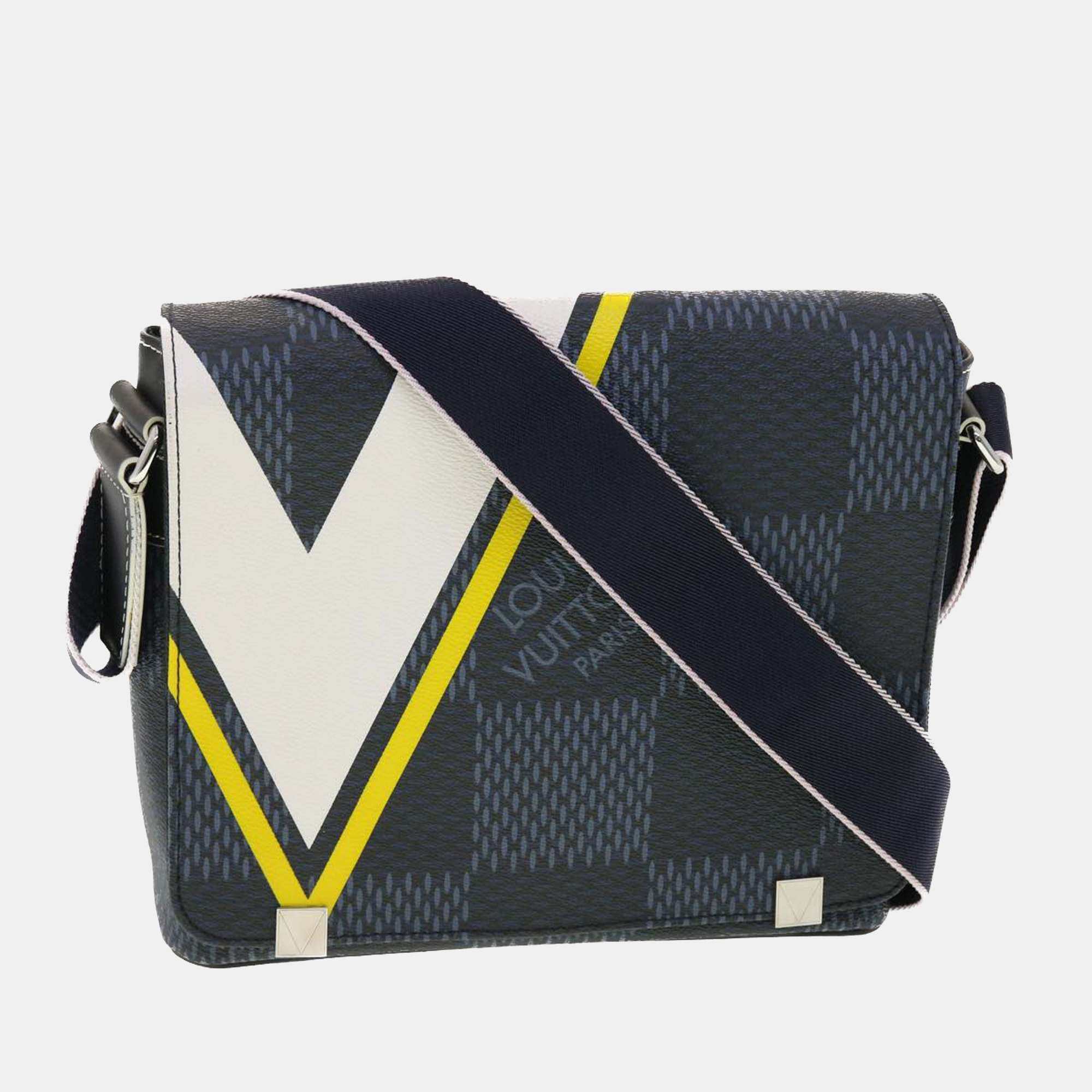 

Louis Vuitton Black Damier Cobalt Canvas District PM Shoulder Bag
