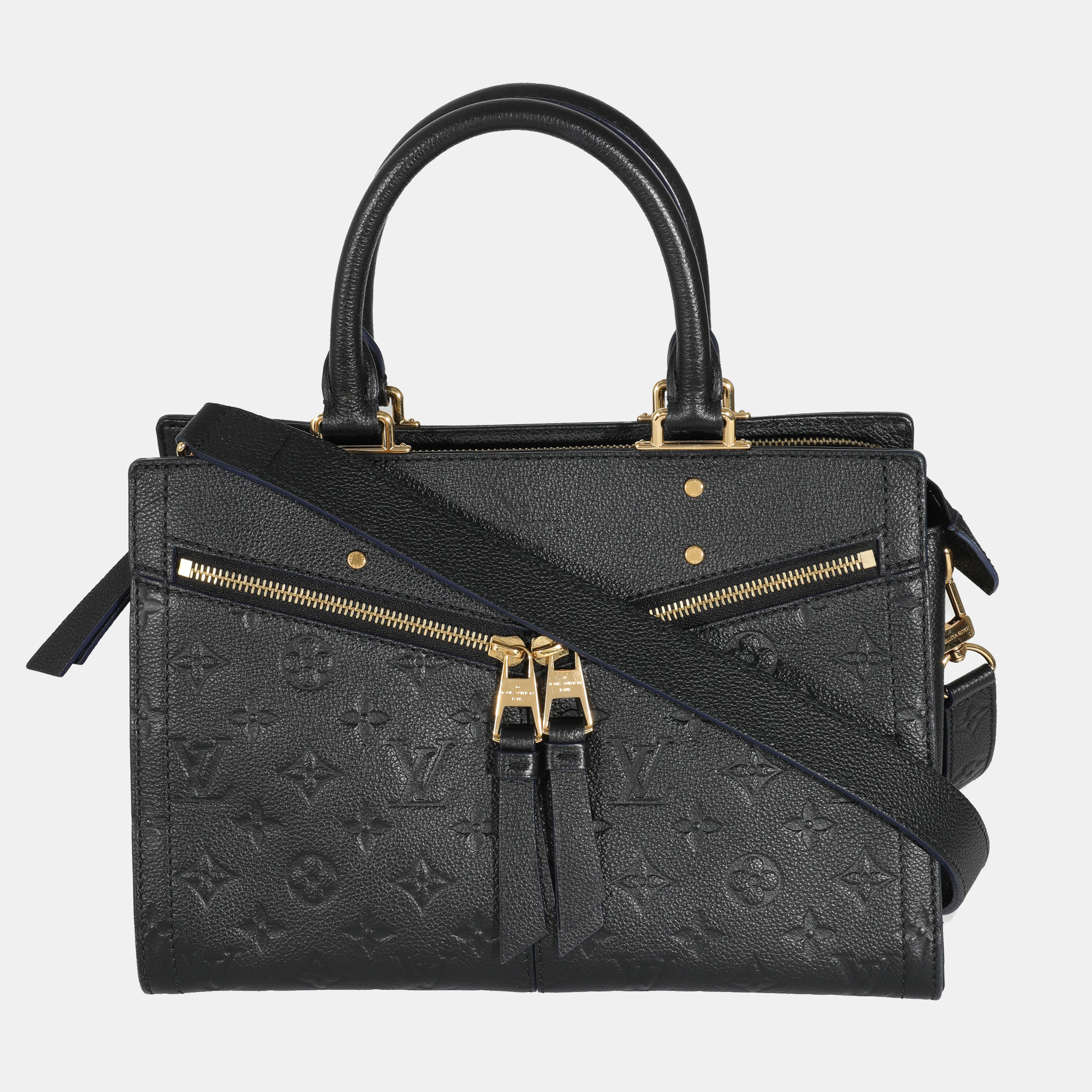 Pre-owned Louis Vuitton Black Monogram Empreinte Leather Sully Pm Bag