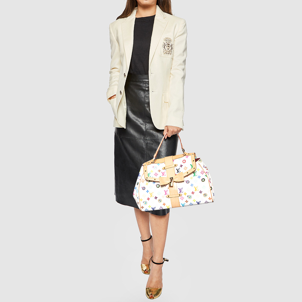 

Louis Vuitton White Monogram Multicolore Canvas Murakami Eye Love You Bag