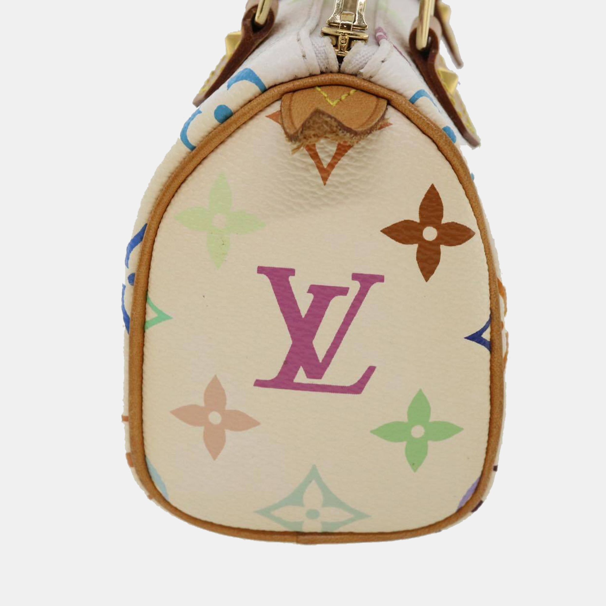 

Louis Vuitton White/Multicolor Monogram Canvas HL Speedy Top Handle Bag