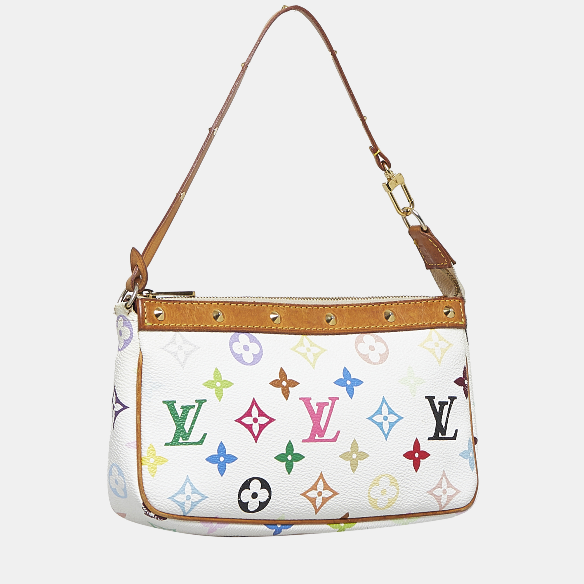 

Louis Vuitton White Monogram Multicolore Pochette Accessoires