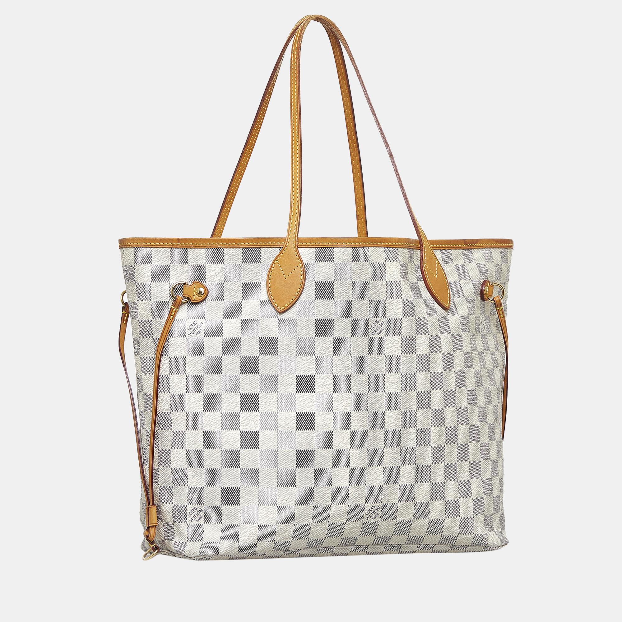 

Louis Vuitton White Damier Azur Neverfull MM