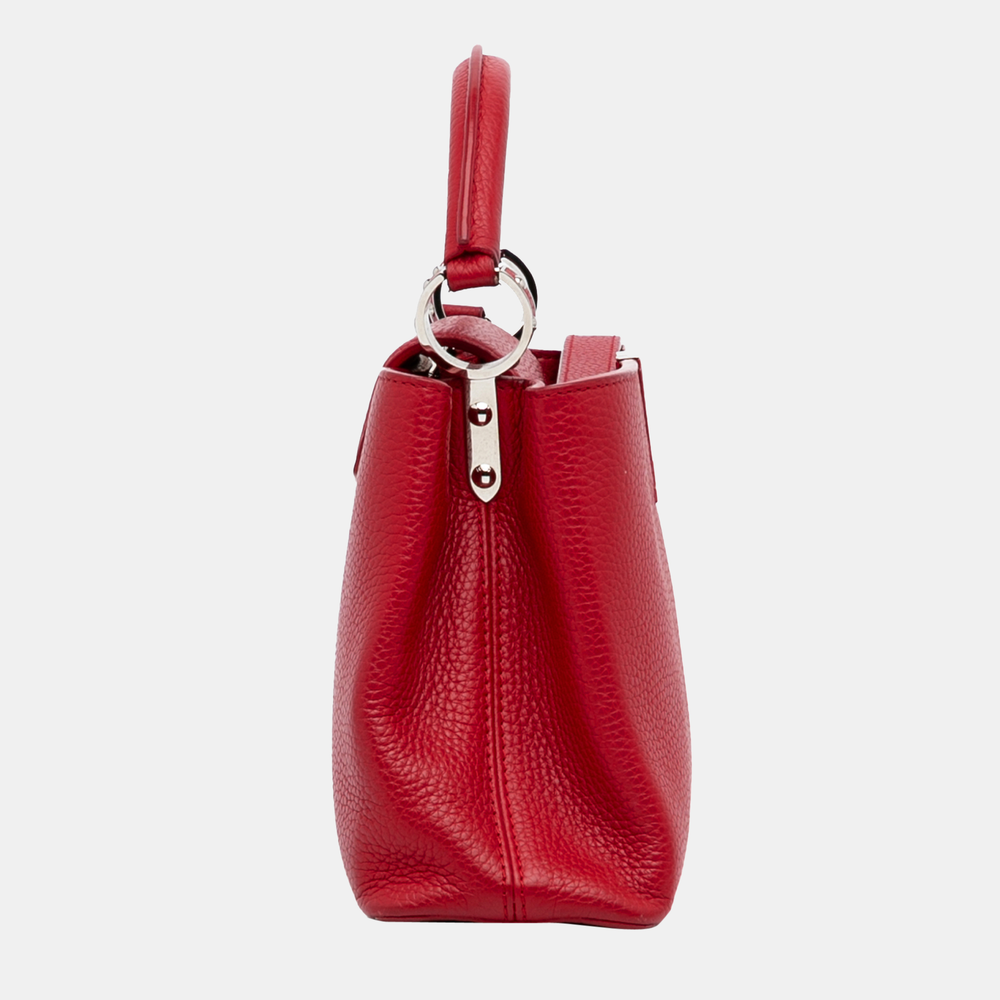 

Louis Vuitton Red Taurillon Capucines BB