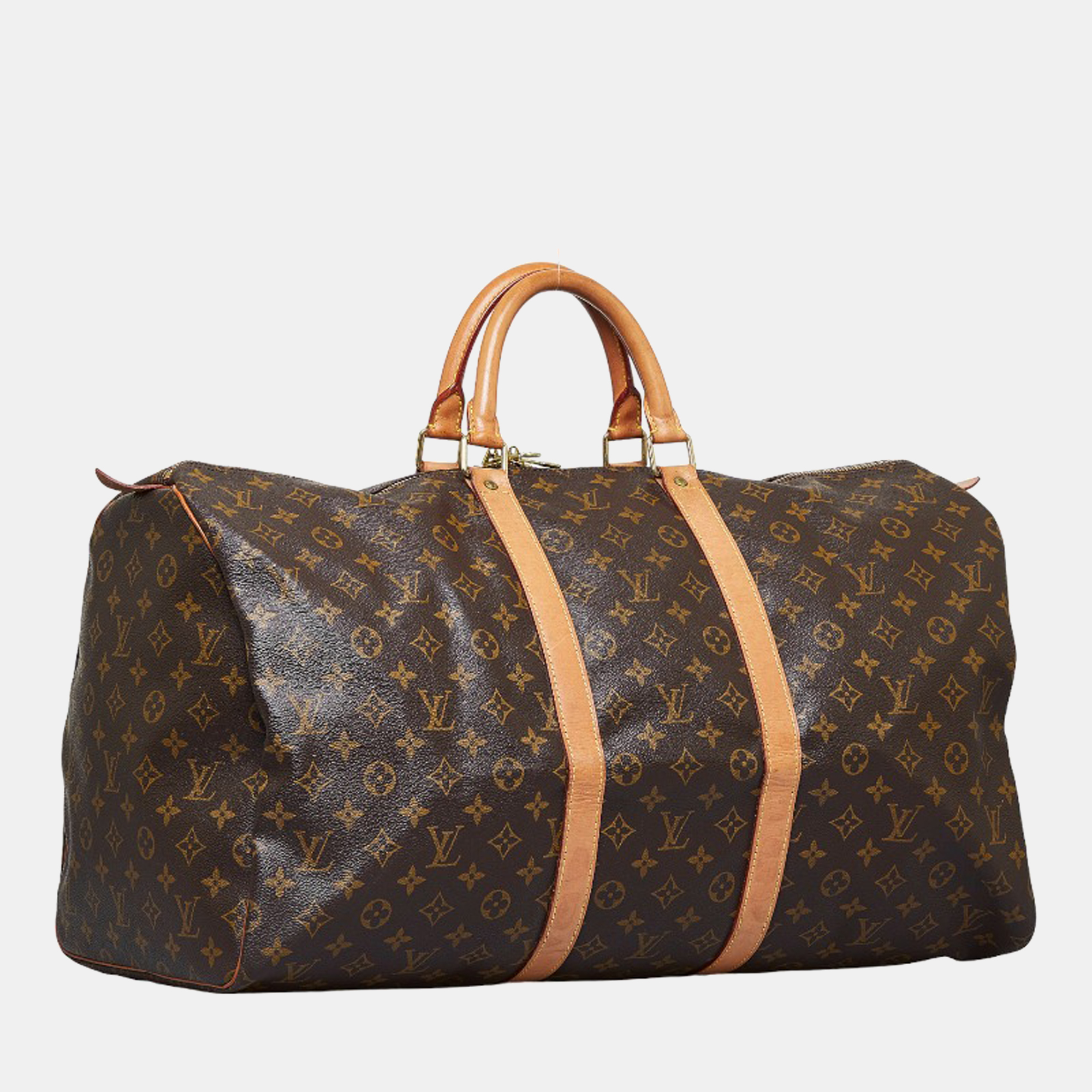 

Louis Vuitton Brown Monogram Canvas Keepall 55 Duffel Bag