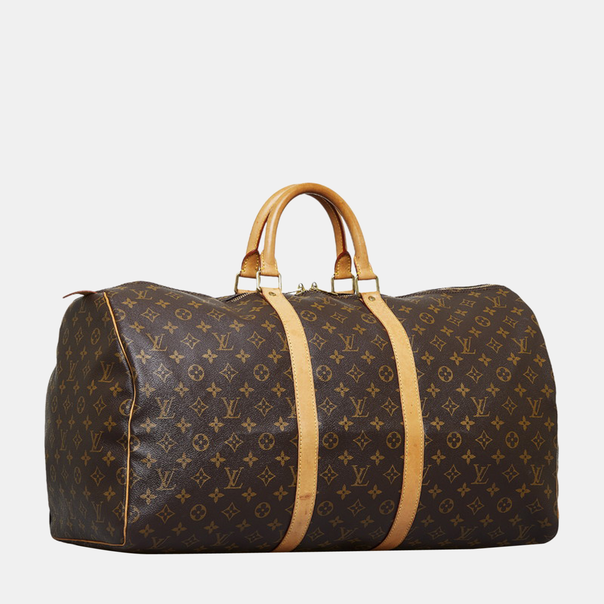 

Louis Vuitton Brown Monogram Canvas Keepall 55 Duffel Bag