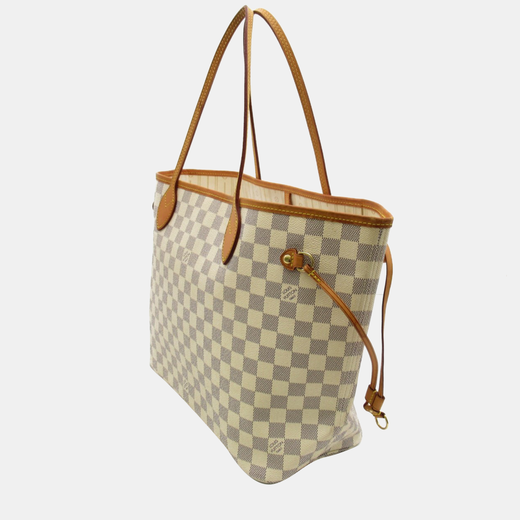

Louis Vuitton White Damier Azur Canvas Neverfull MM Tote Bag