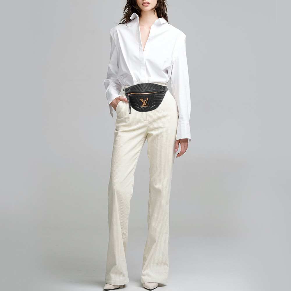 

Louis Vuitton Black Leather New Wave Belt Bag