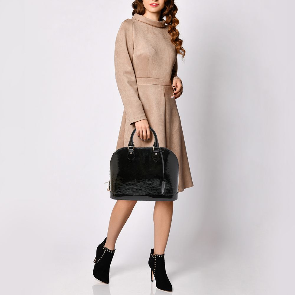 

Louis Vuitton Black Electric Epi Leather Alma PM Bag