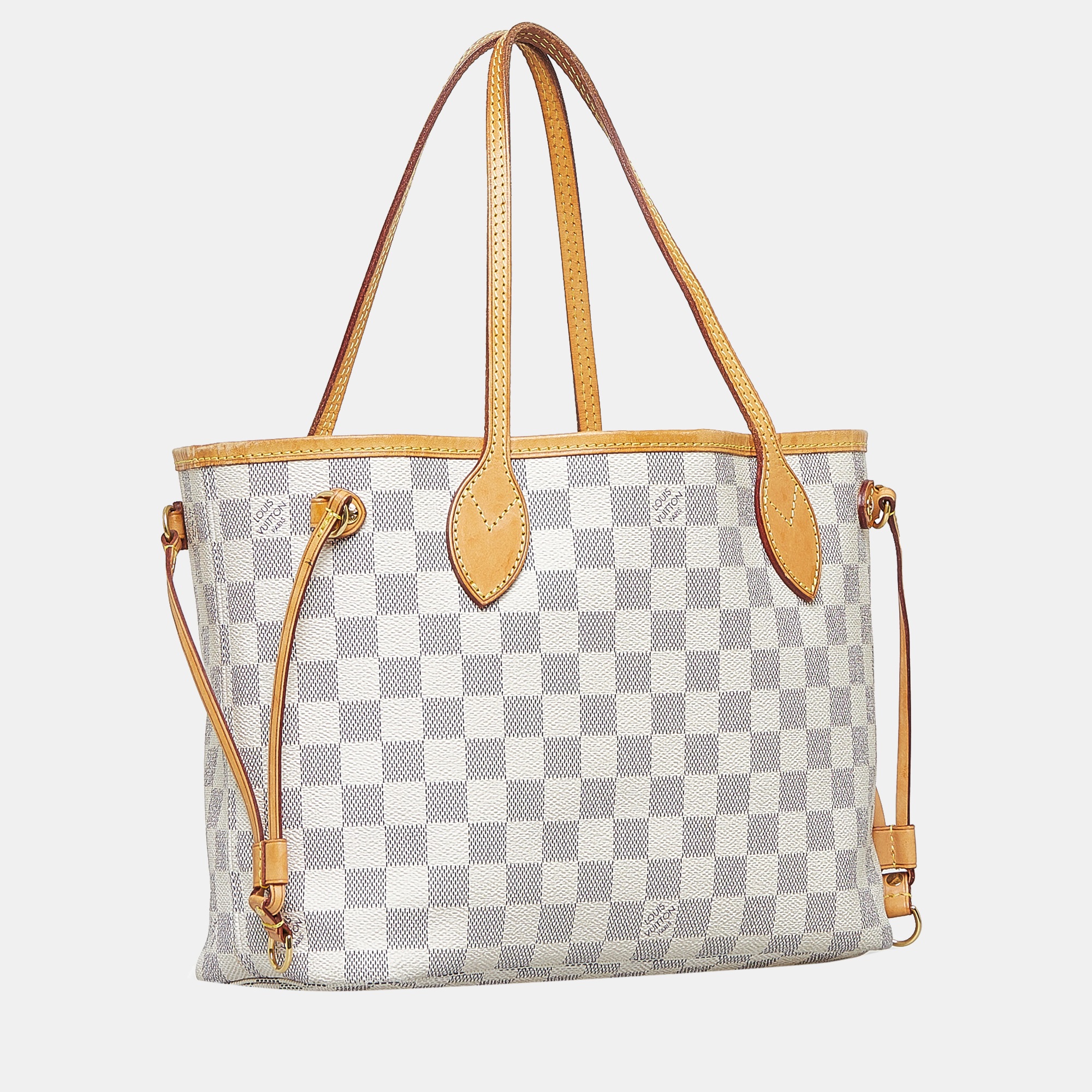 

Louis Vuitton White Damier Azur Neverfull PM