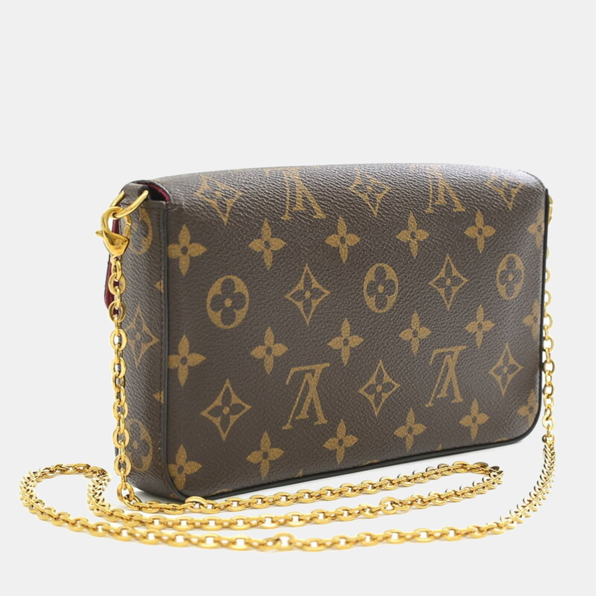 

Louis Vuitton Brown Monogram Canvas Felicie Clutch on Chain