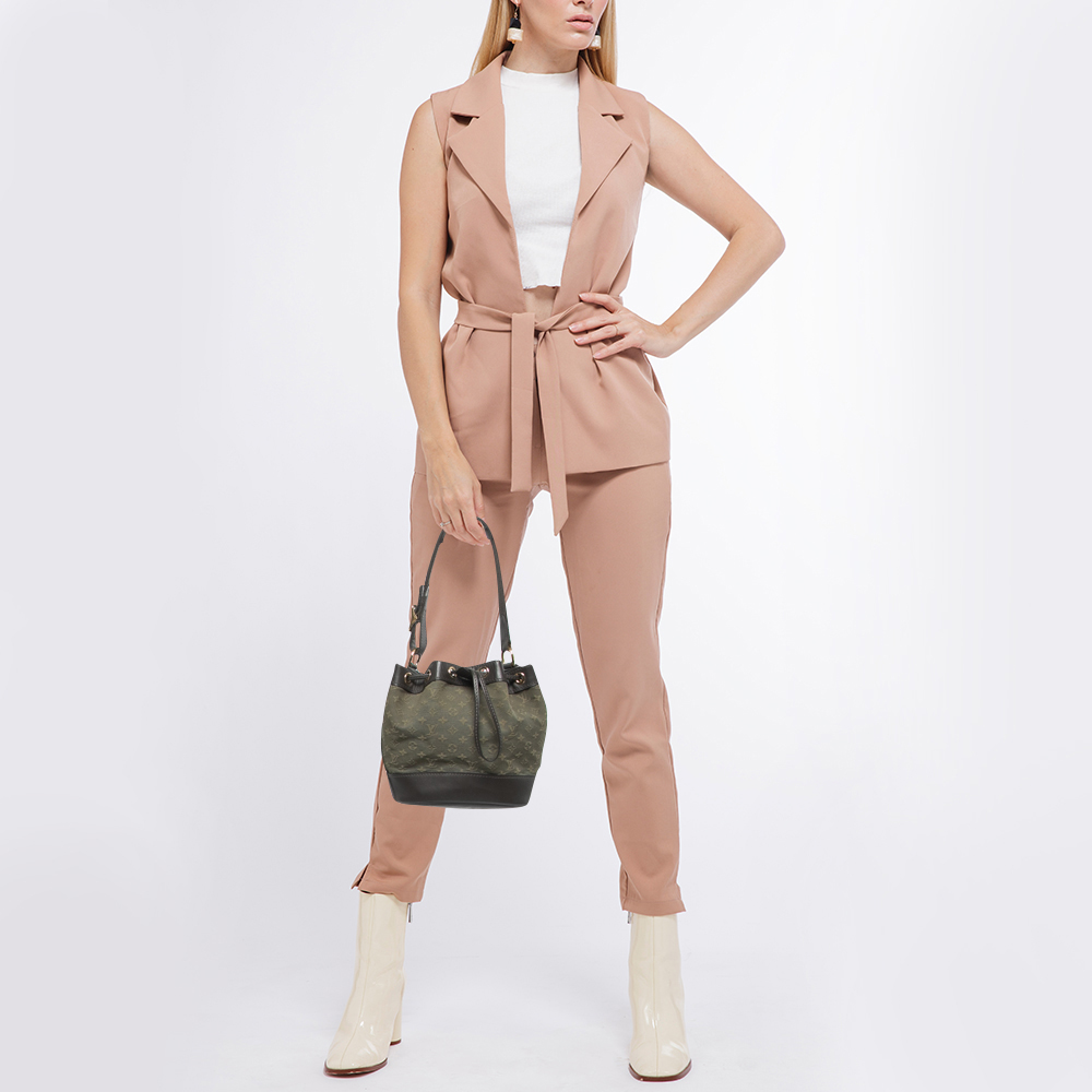 

Louis Vuitton Khaki Monogram Mini Lin Canvas Noelie Bag, Green