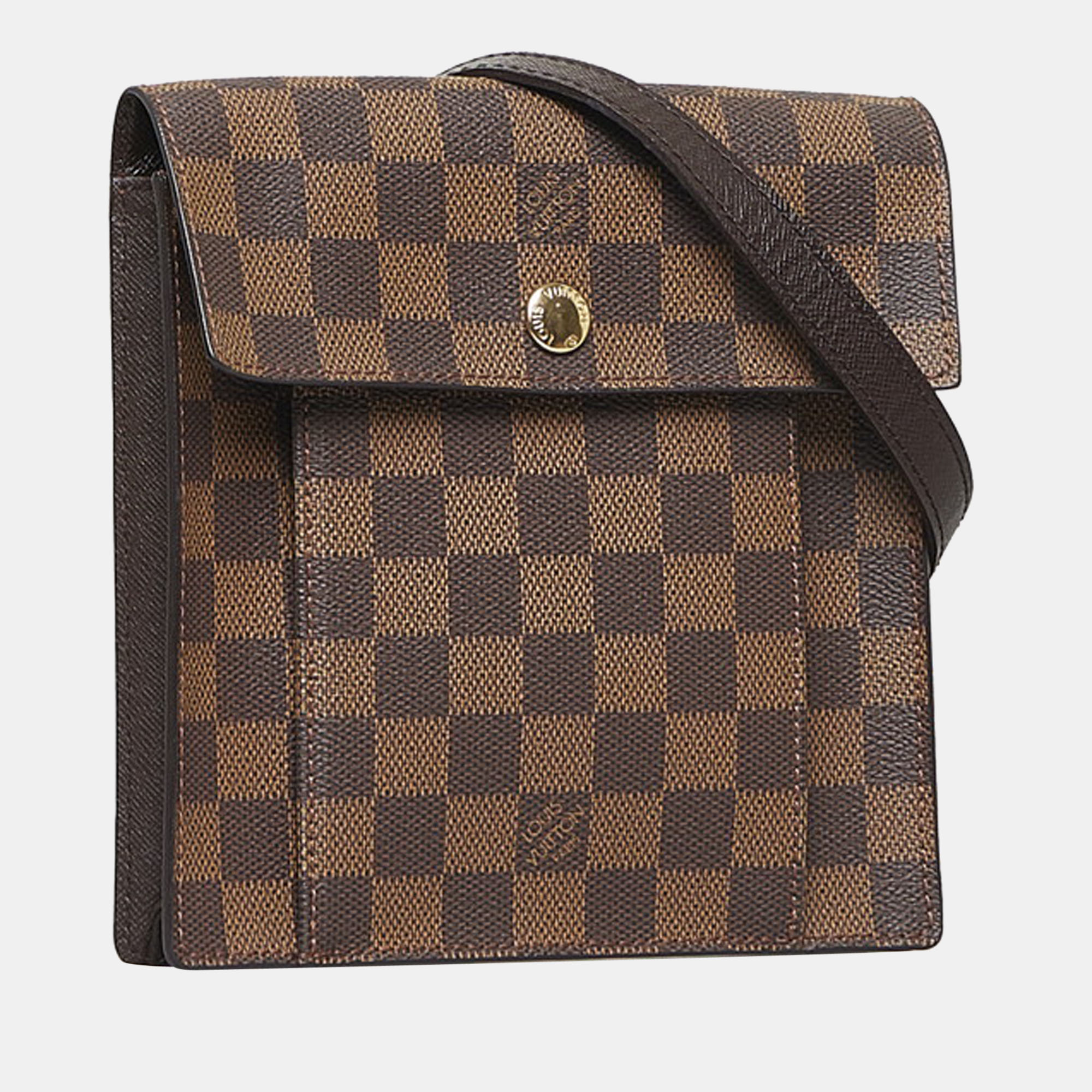 

Louis Vuitton Brown Canvas Damier Ebene Pimlico Crossbody Bag