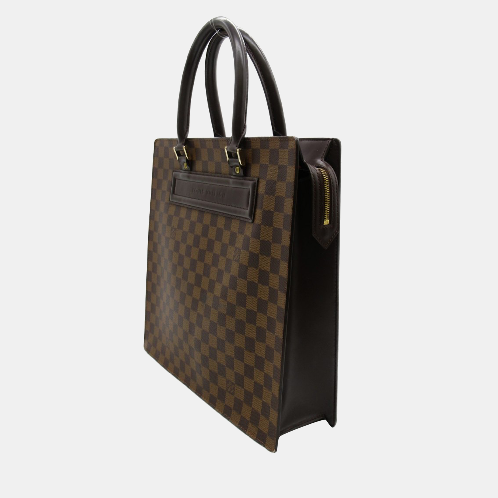 

Louis Vuitton Brown Canvas Damier Ebene Venice Sac Plat GM Tote Bag