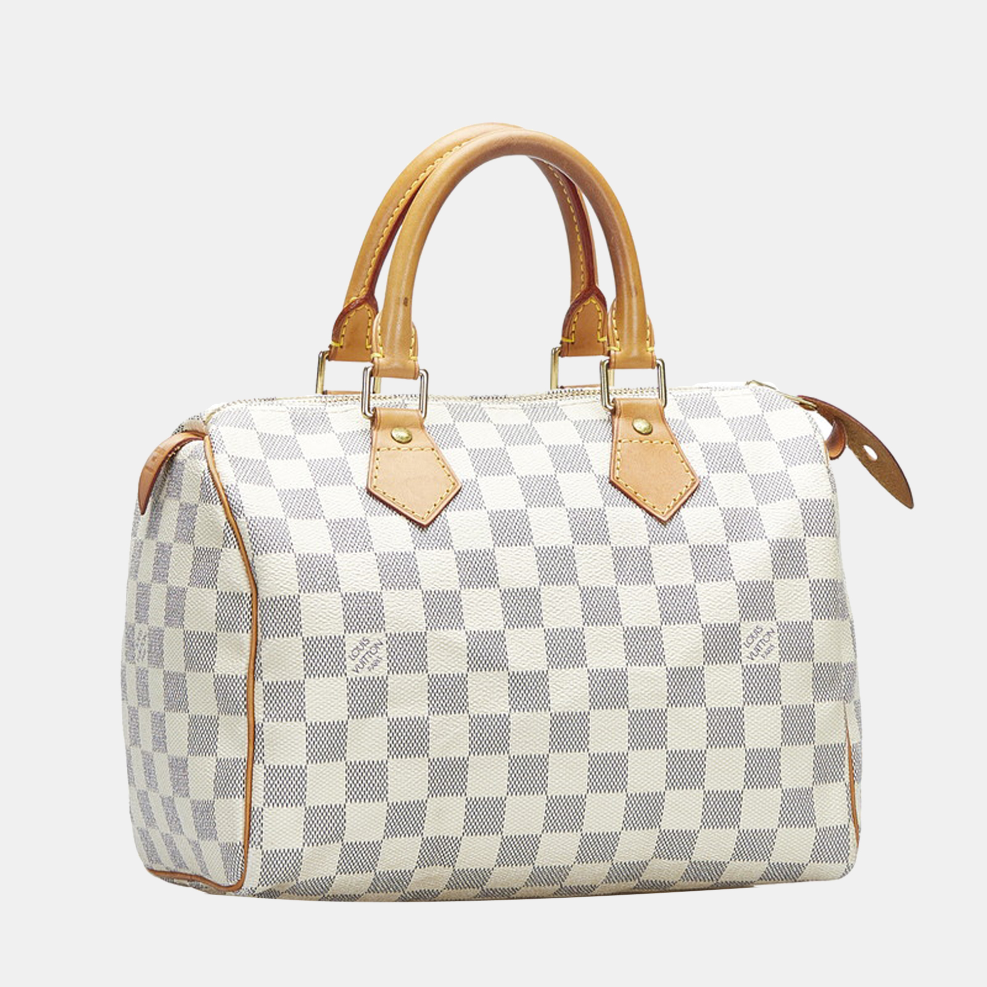 

Louis Vuitton White Canvas Damier Azur Speedy 25 Handbag