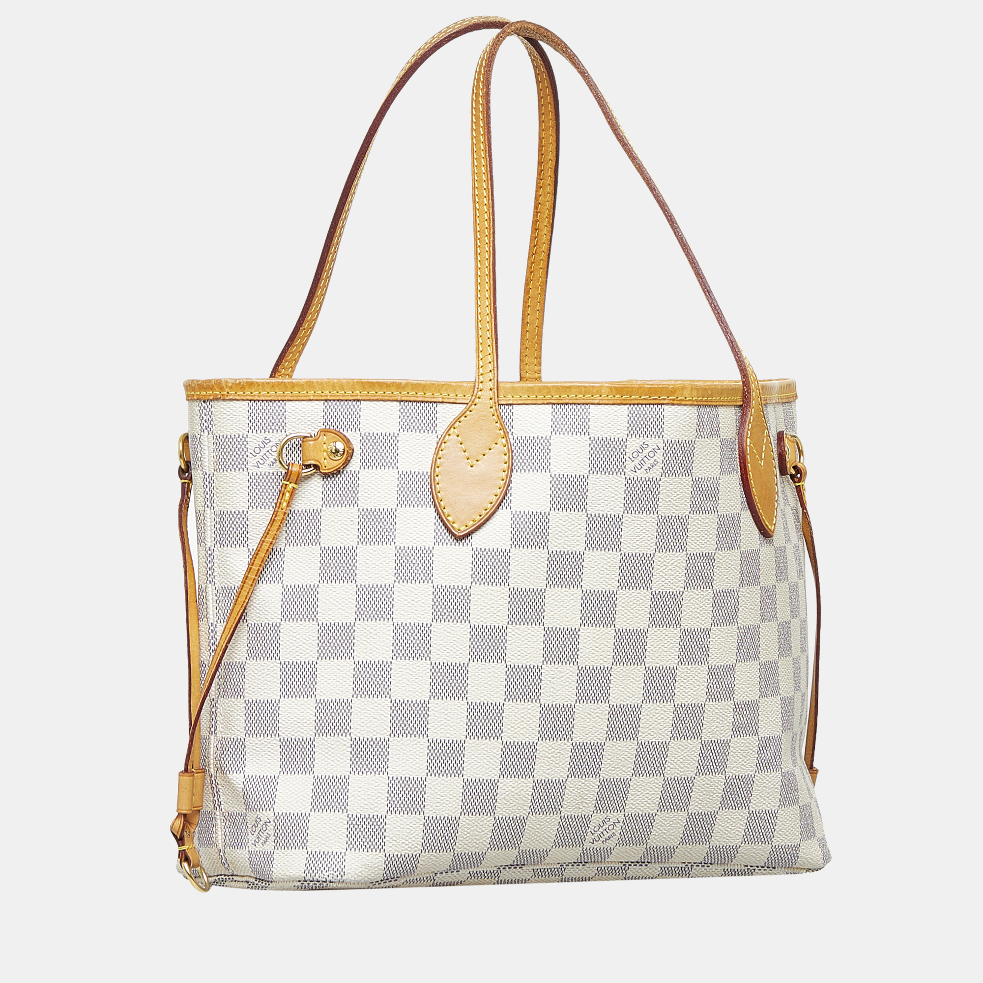 

Louis Vuitton White/Blue Damier Azur Neverfull PM