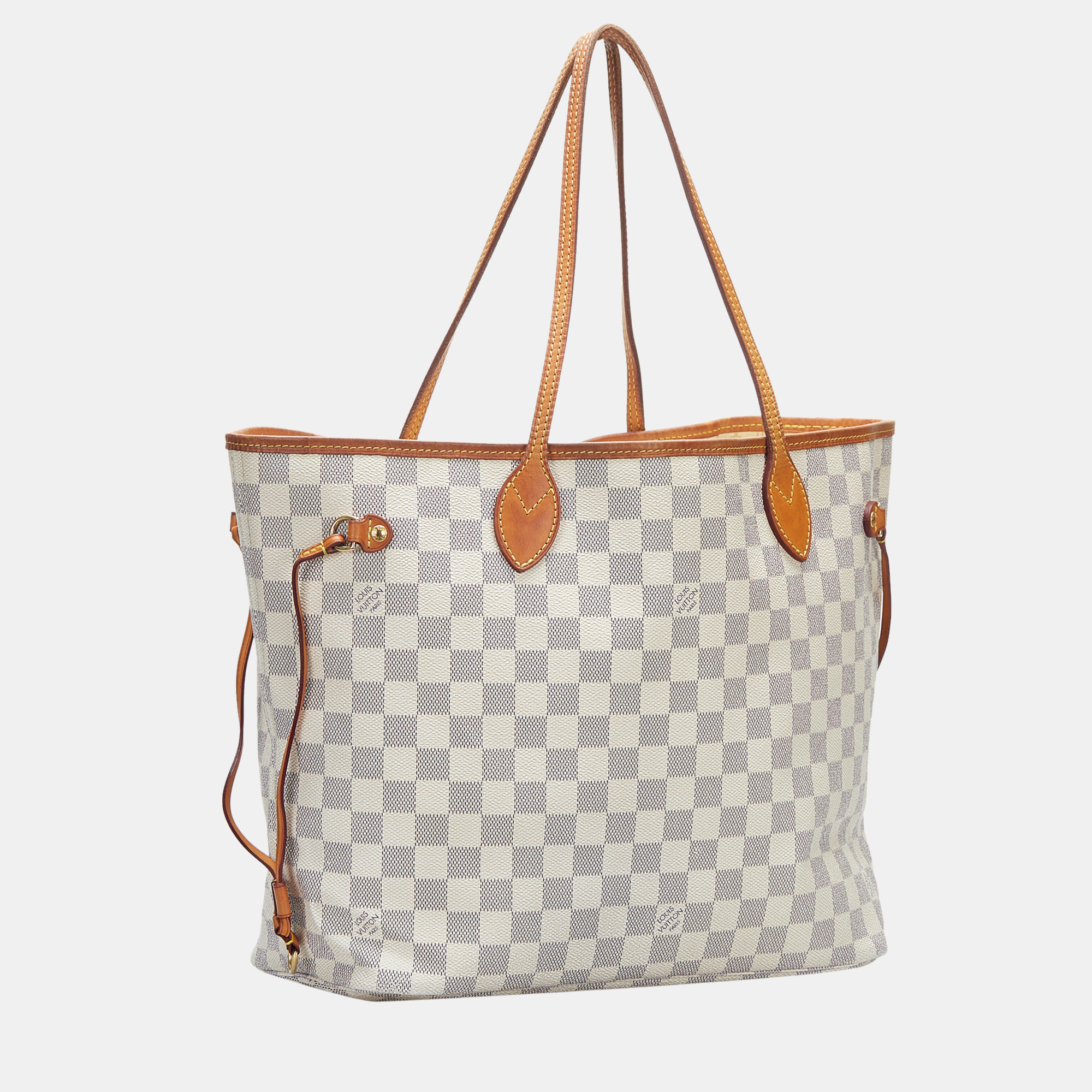 

Louis Vuitton White/Blue Damier Azur Neverfull MM
