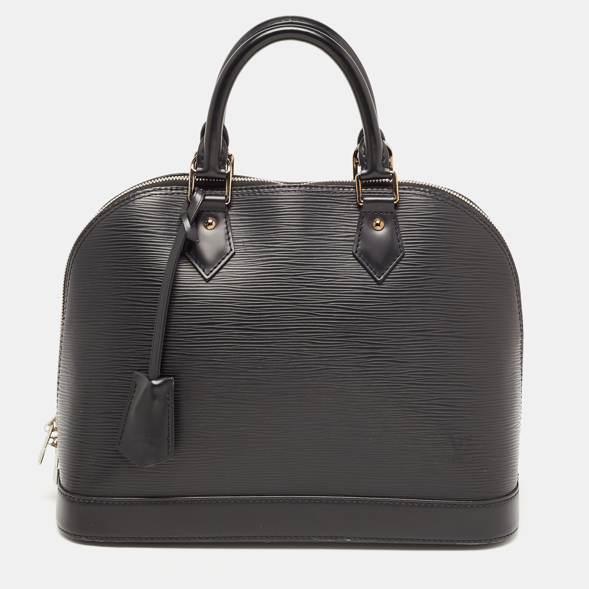 Pre-owned Louis Vuitton Black Epi Leather Alma Pm Bag