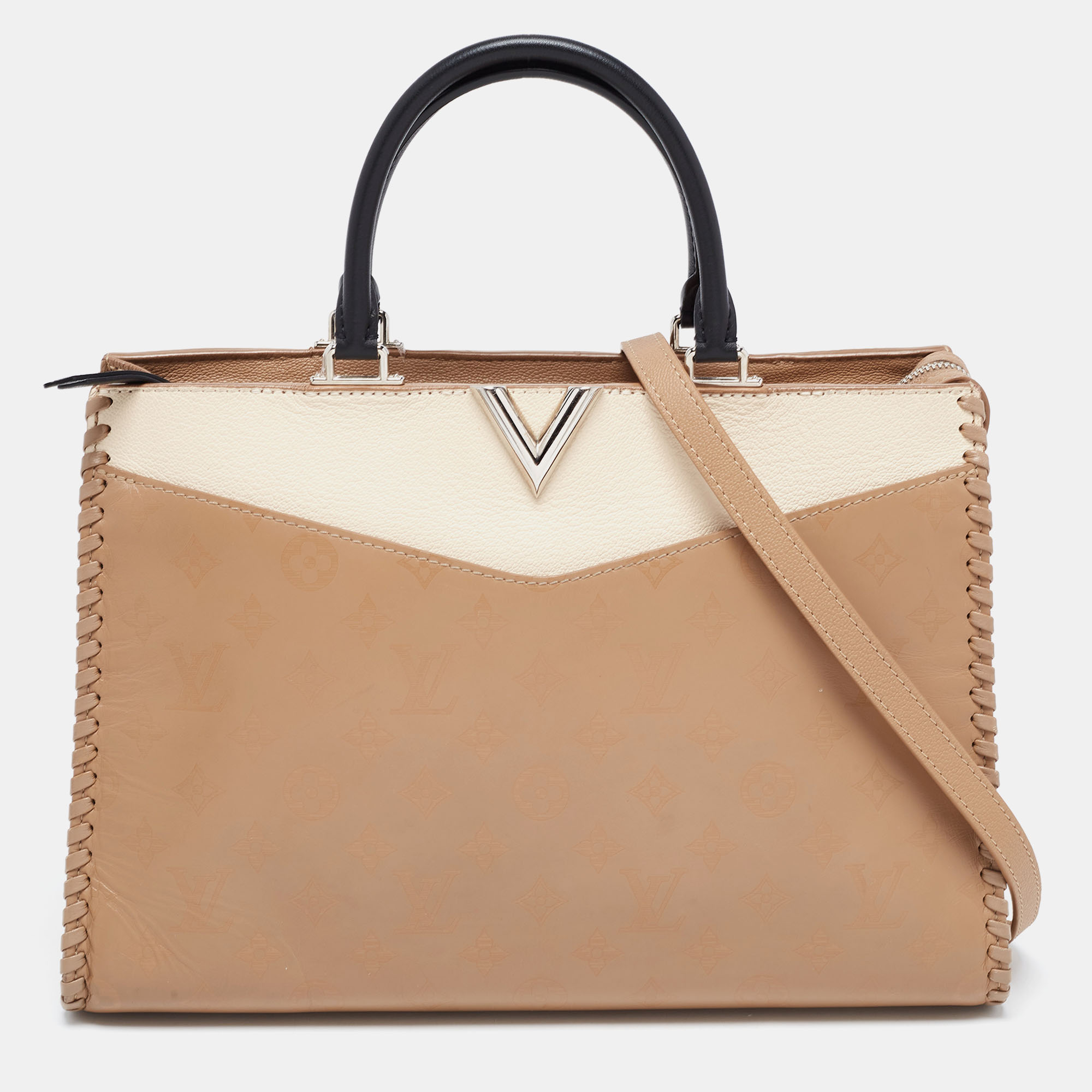 

Louis Vuitton Tri Color Leather Monogram Very Zipped Bag, Multicolor