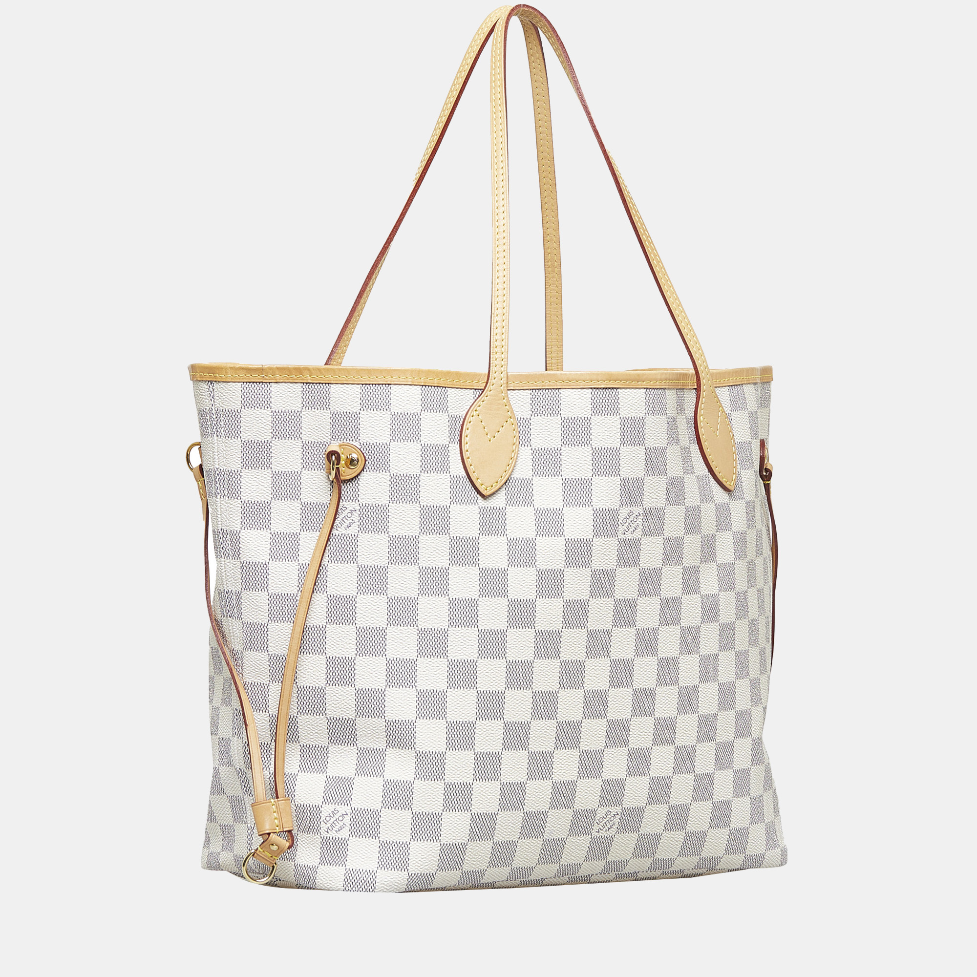 

Louis Vuitton White/Blue Damier Azur Neverfull MM