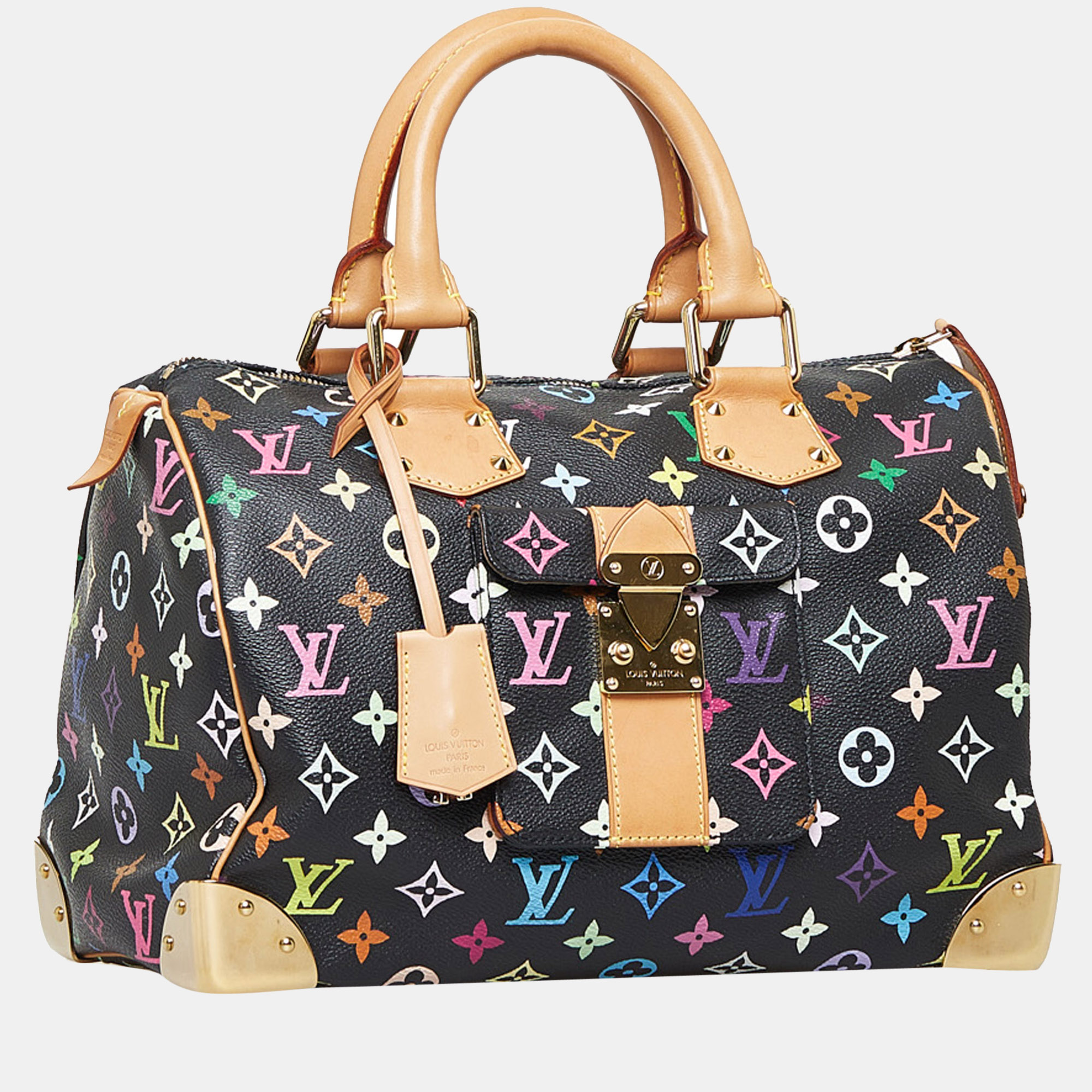 

Louis Vuitton Black Monogram Multicolore Speedy 30