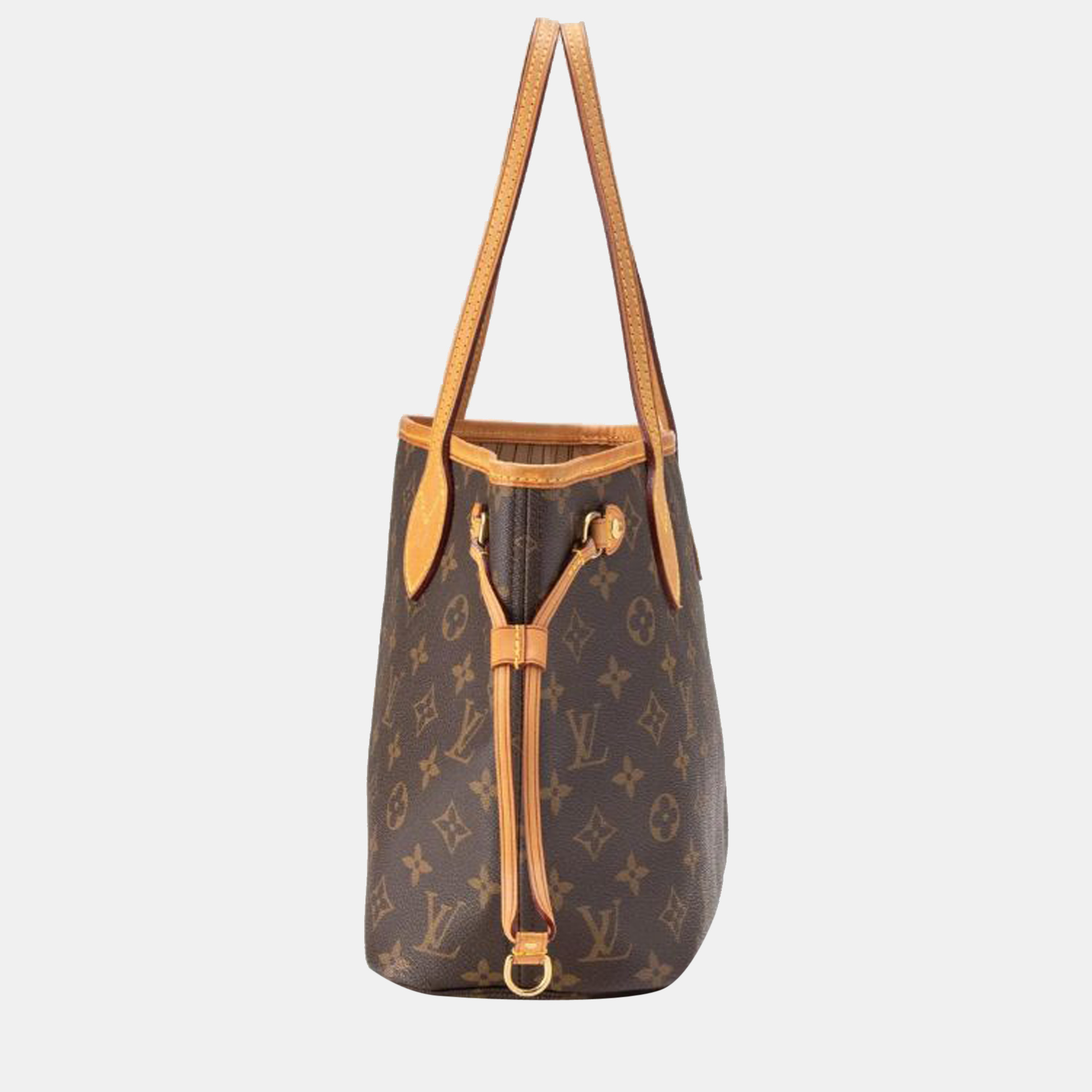 

Louis Vuitton Brown Canvas Leather Monogram Neverfull PM Tote Bag