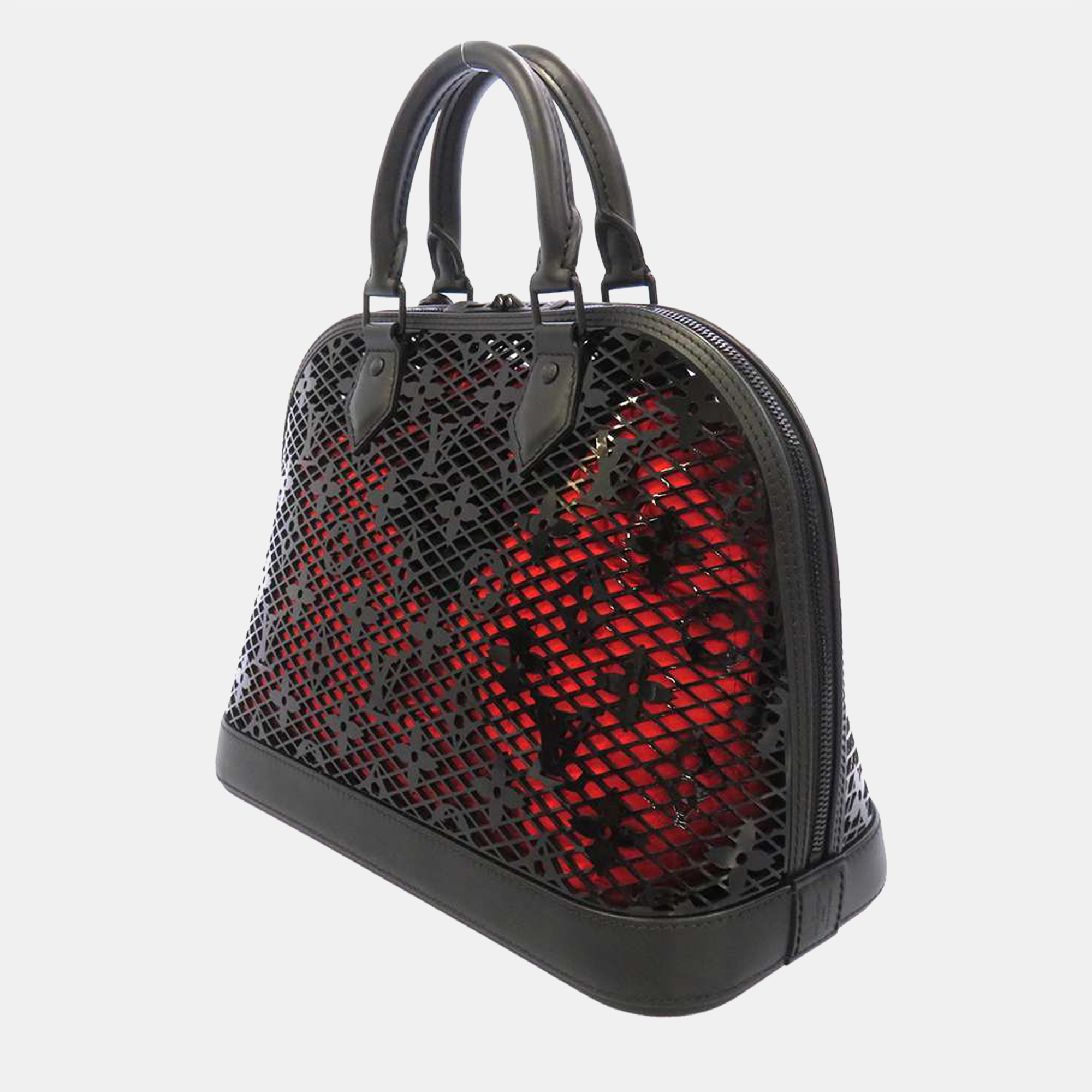 

Louis Vuitton Black/Red Monogram Lace Alma PM Bag