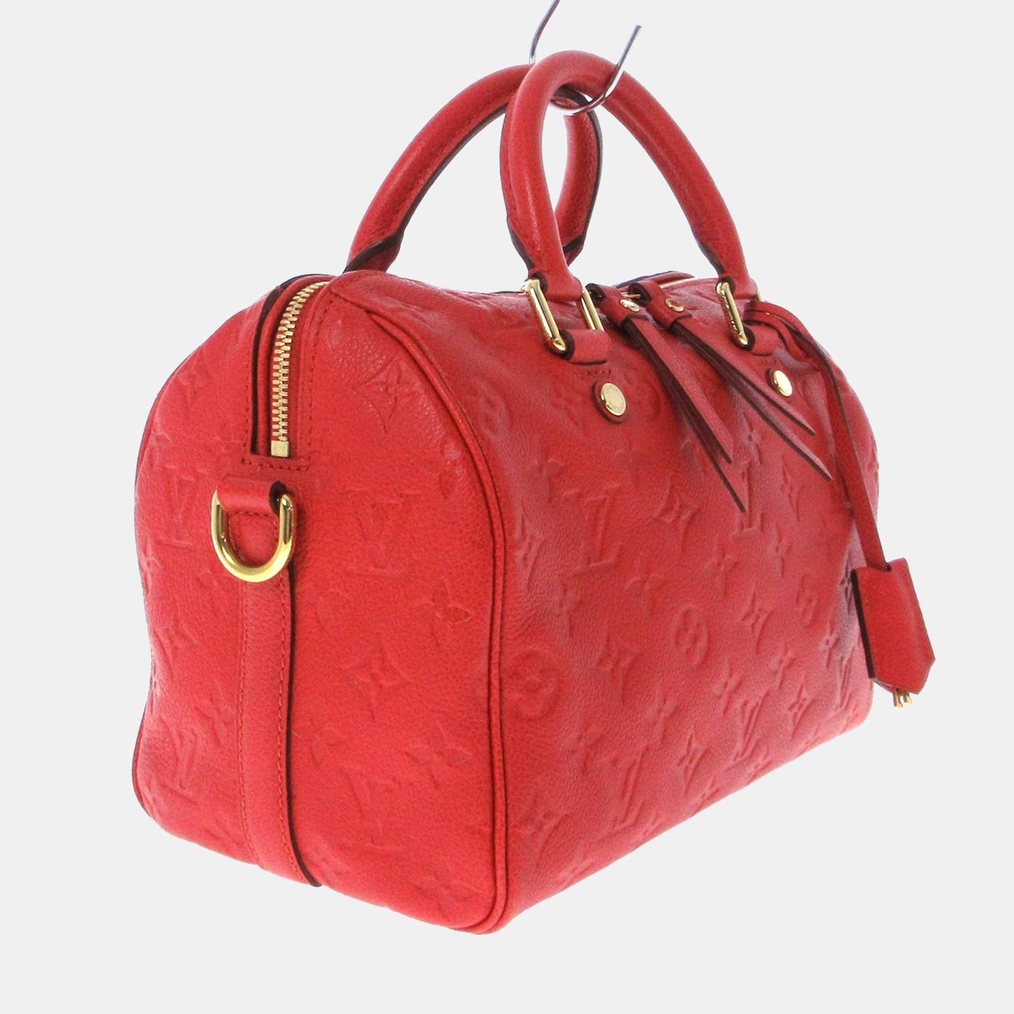 

Louis Vuitton Red Monogram Empreinte Speedy Bandoulière 25 Bag