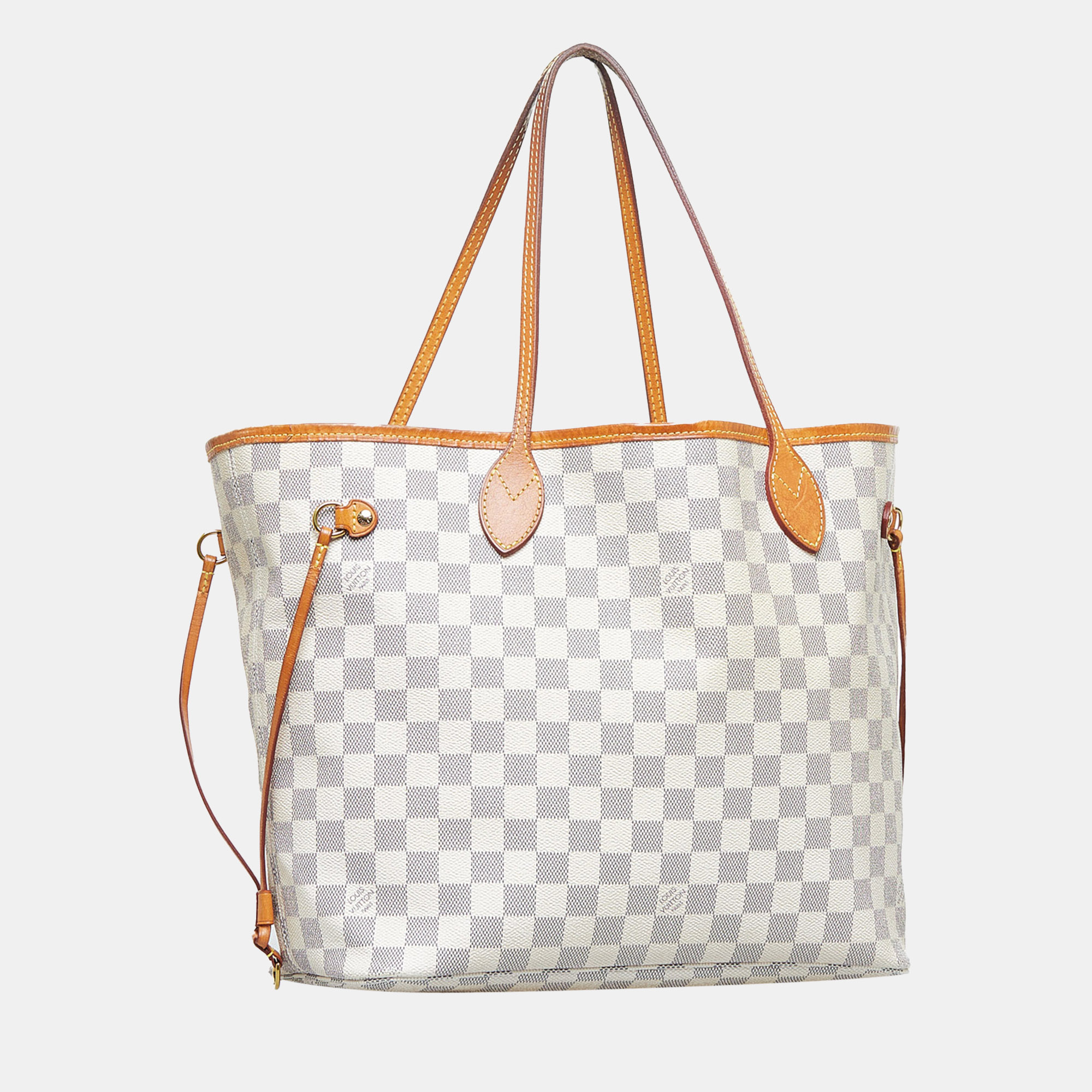 

Louis Vuitton white Damier Azur Neverfull MM, Blue
