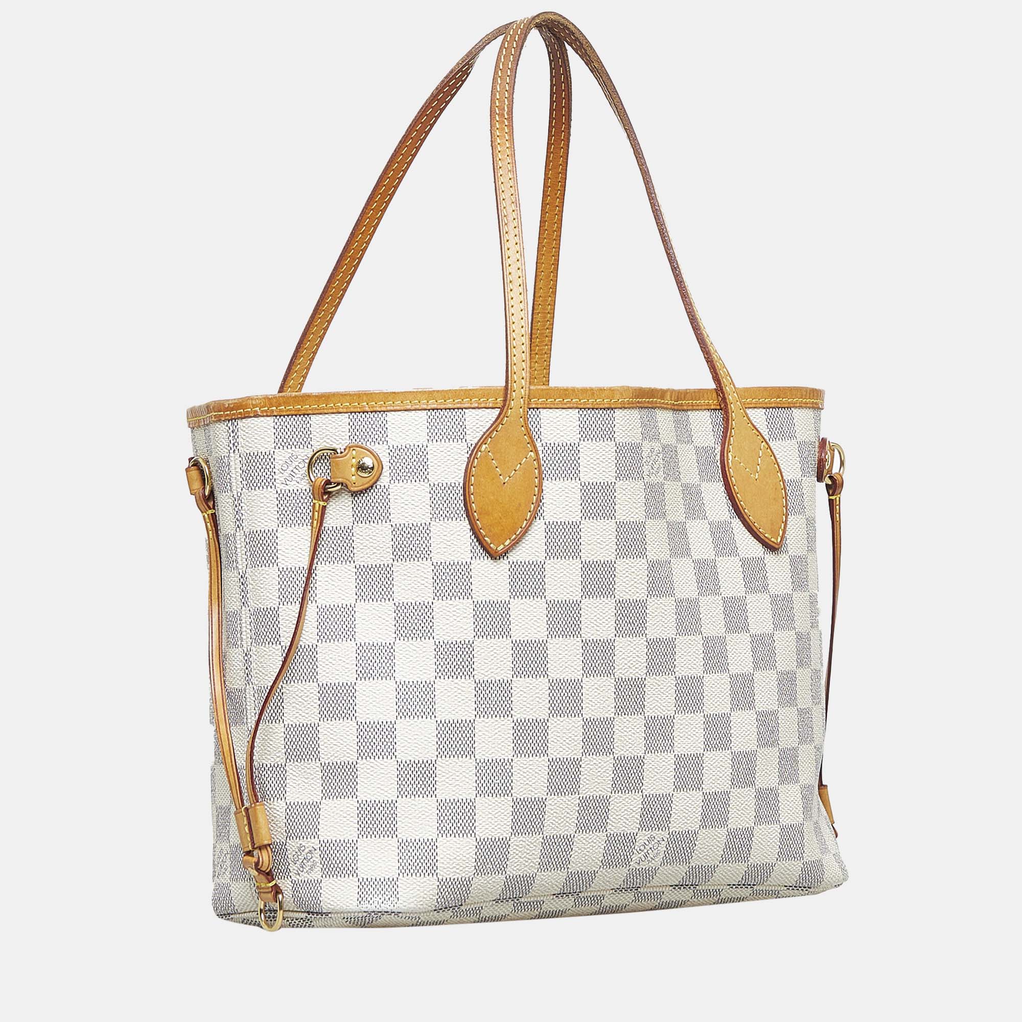 

Louis Vuitton Blue/White Damier Azur Neverfull PM