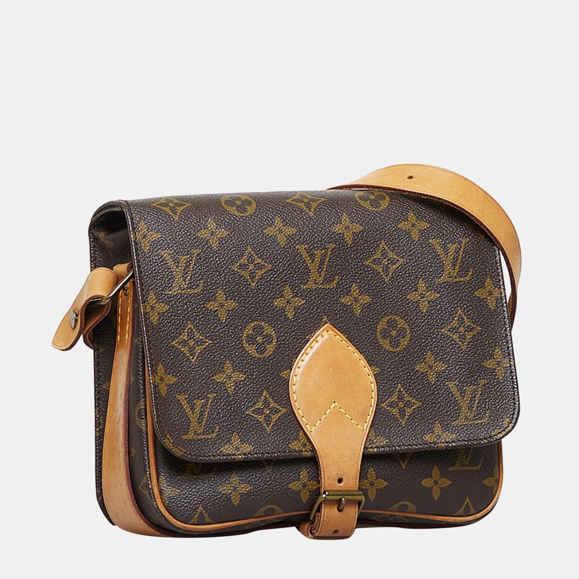 

Louis Vuitton Brown Canvas Monogram Cartouchiere MM Crossbody Bag