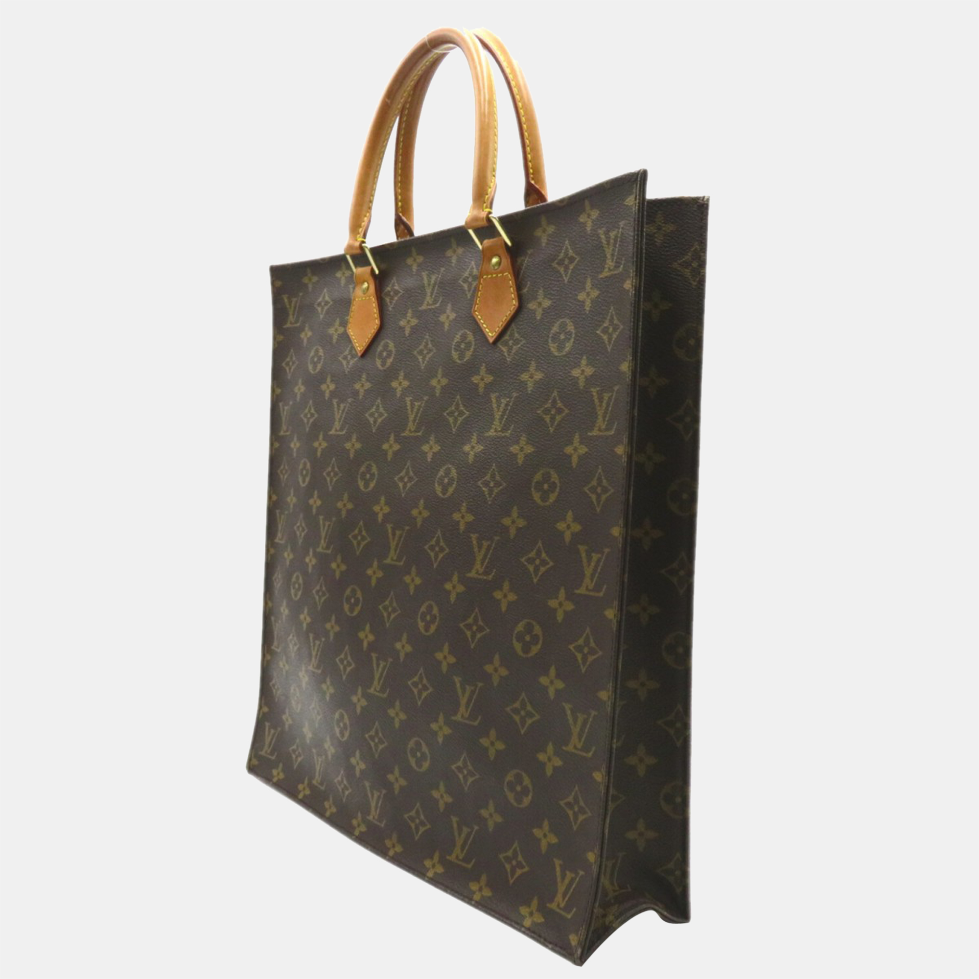 

Louis Vuitton Brown Canvas Monogram Sac Plat Tote Bag