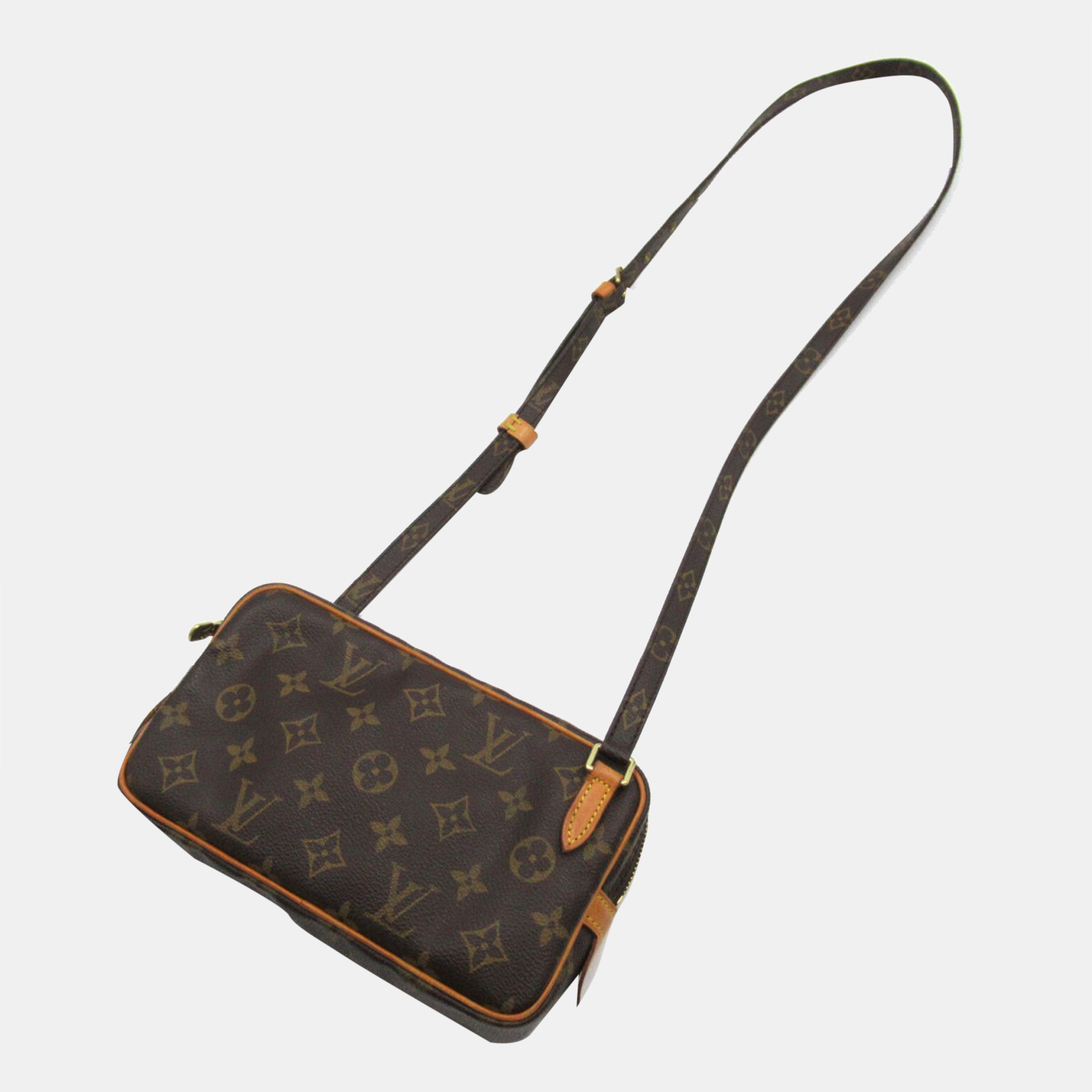 

Louis Vuitton Brown Canvas Monogram Pochette Marly Bandouliere Crossbody Bag