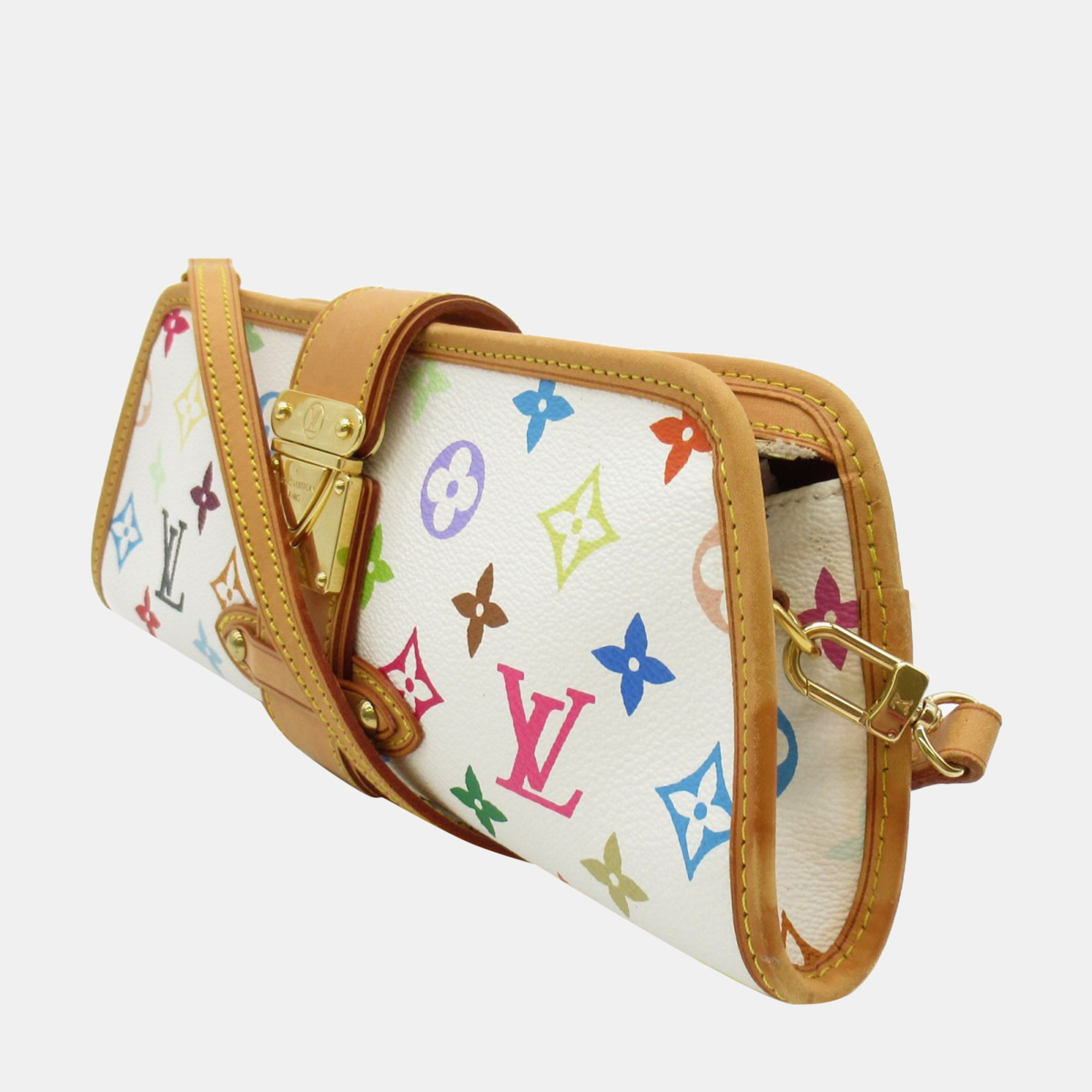 

Louis Vuitton White Canvas Monogram Multicolore Shirley Shoulder Bag