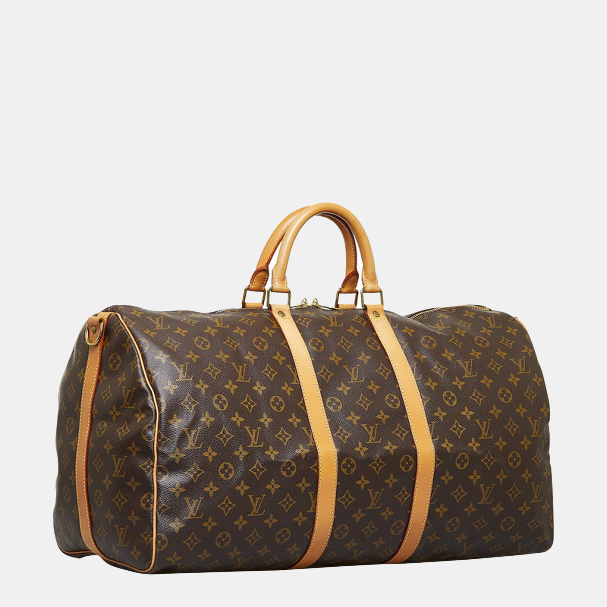 

Louis Vuitton Brown Canvas Monogram Keepall Bandouliere 55 Travel Bag
