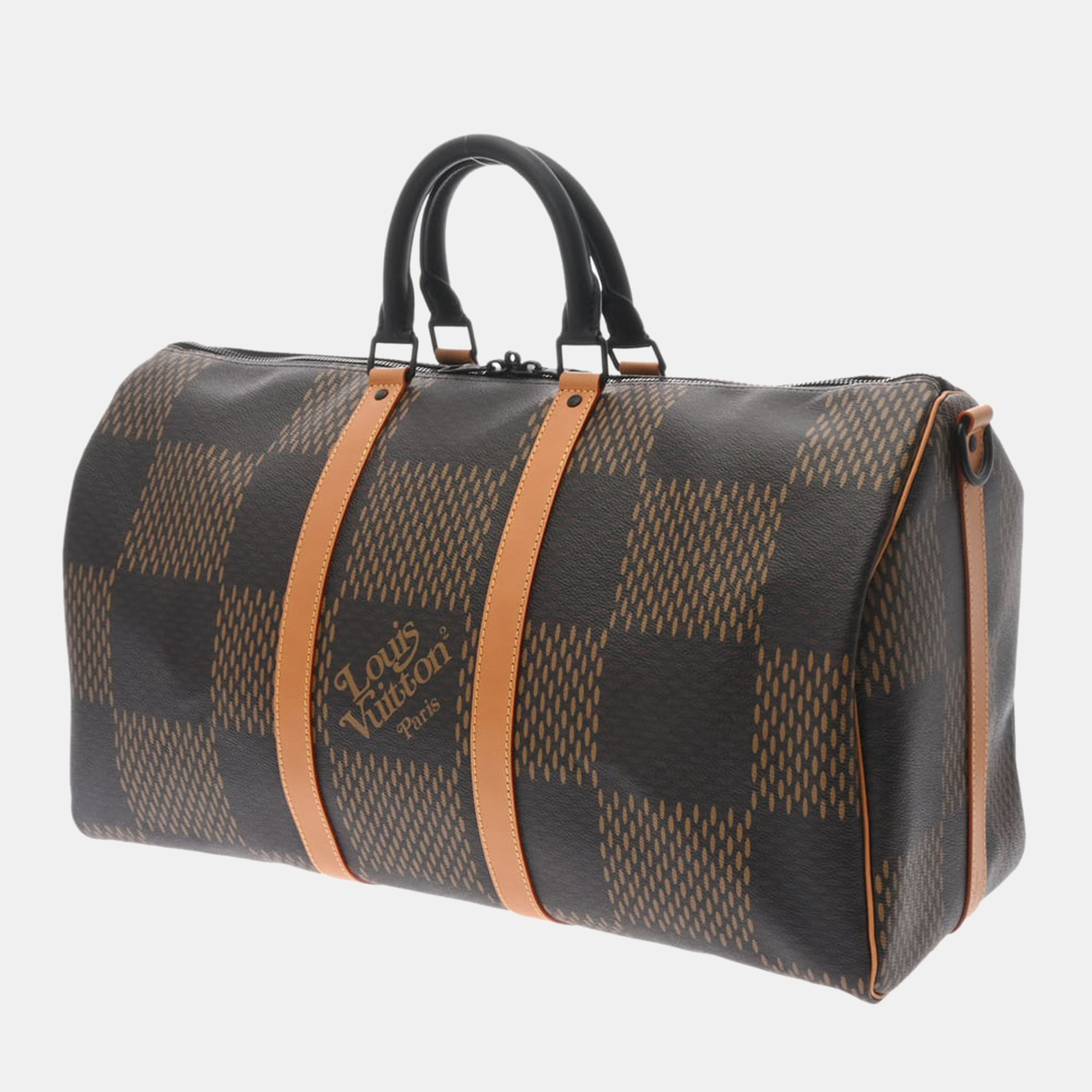 

Louis Vuitton X Nigo Giant Damier Ebene Monogram Canvas Keepall Bandouliere Duffel Bag, Brown