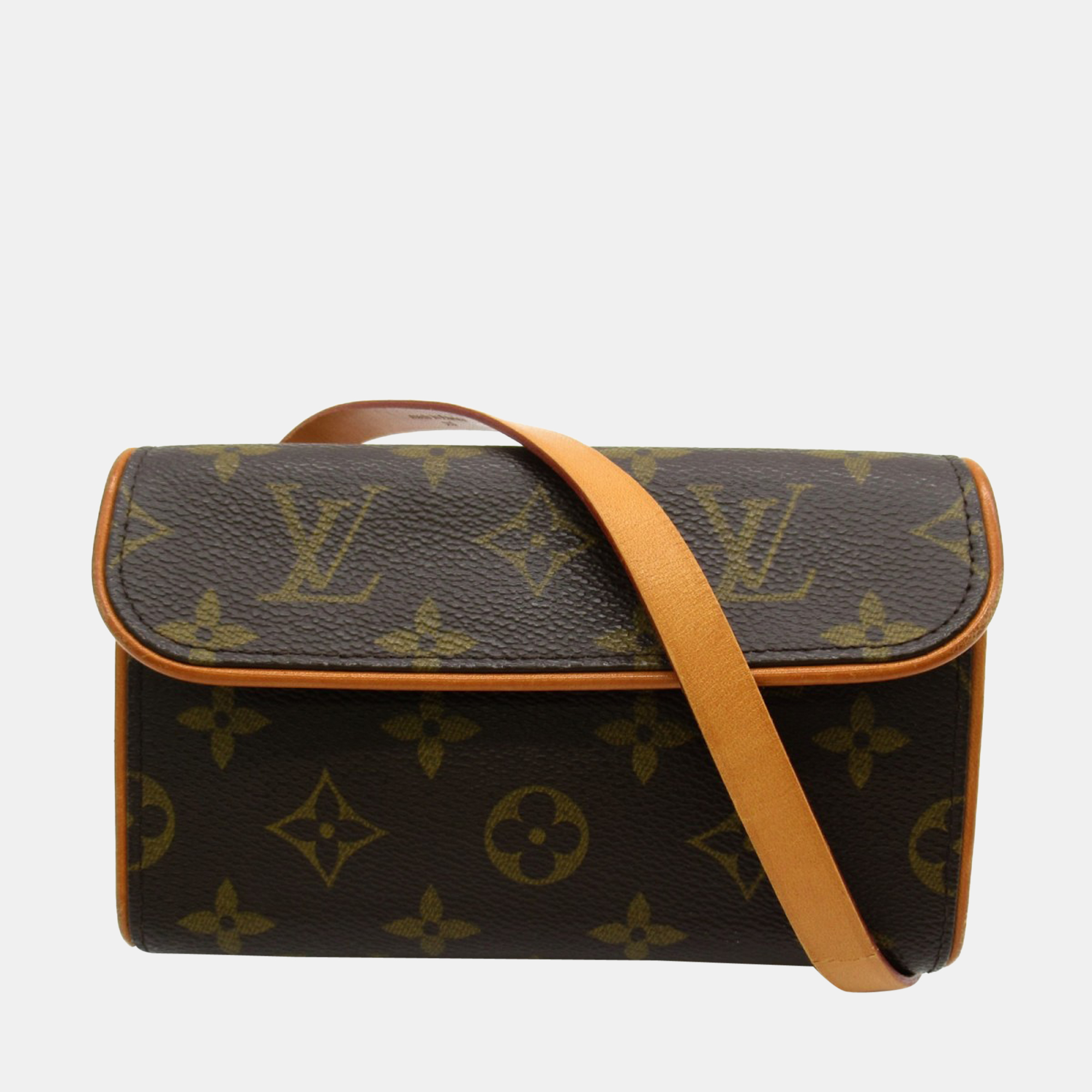 Pre-owned Louis Vuitton Brown Canvas Monogram Pochette Florentine Belt Bag