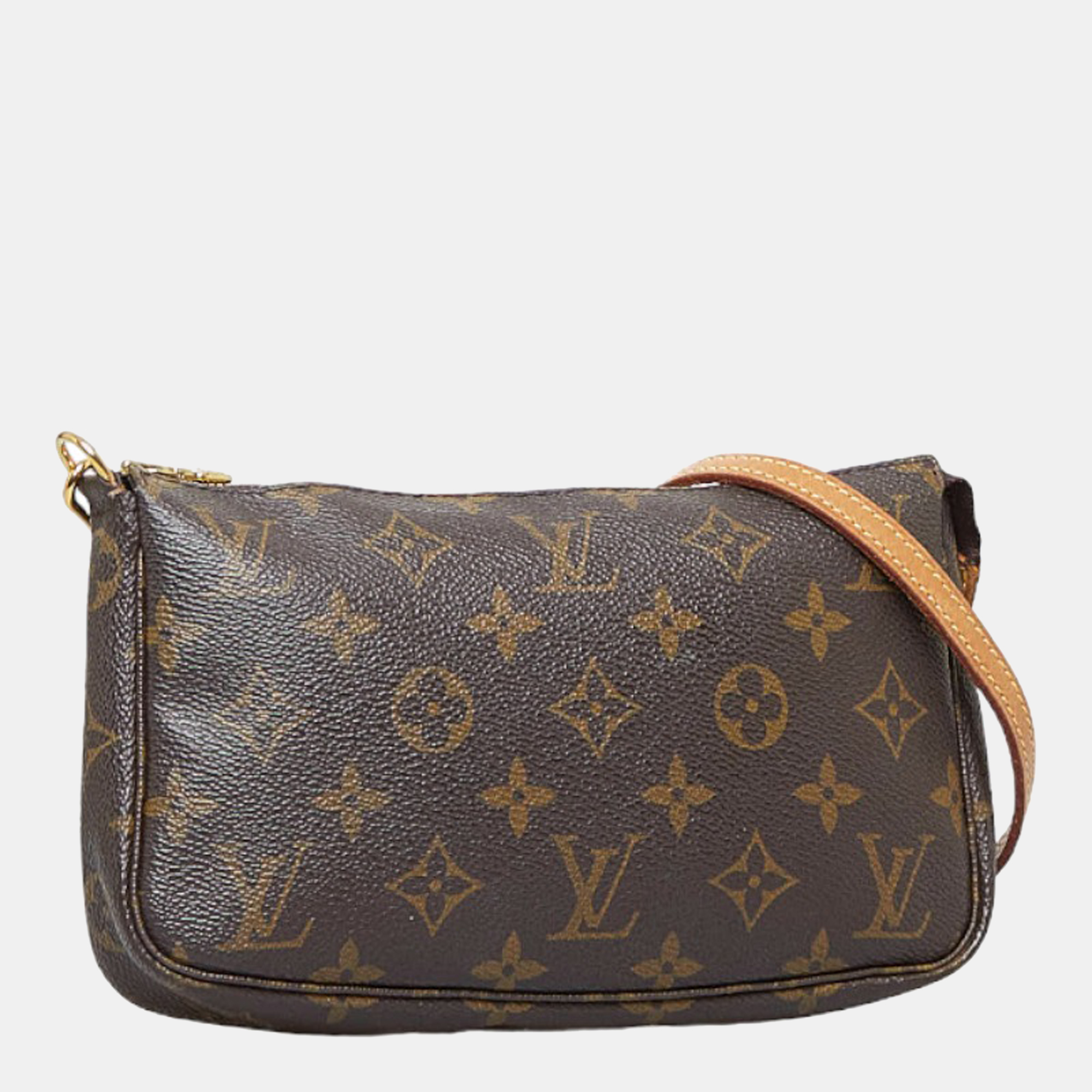 

Louis Vuitton Brown Canvas Monogram Pochette Accessoires Shoulder Bag