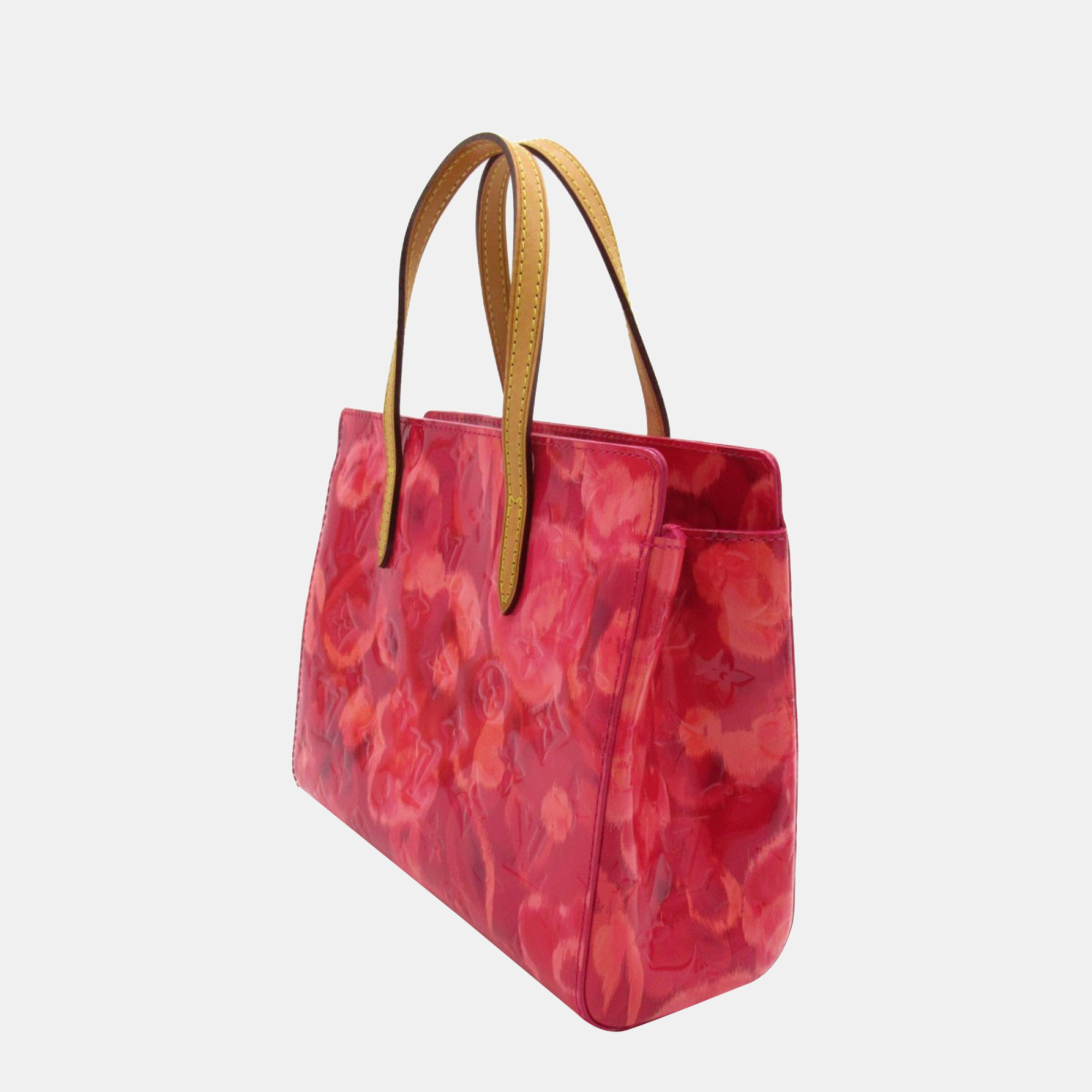 

Louis Vuitton Red Monogram Vernis Leather Ikat Catalina BB Tote Bag