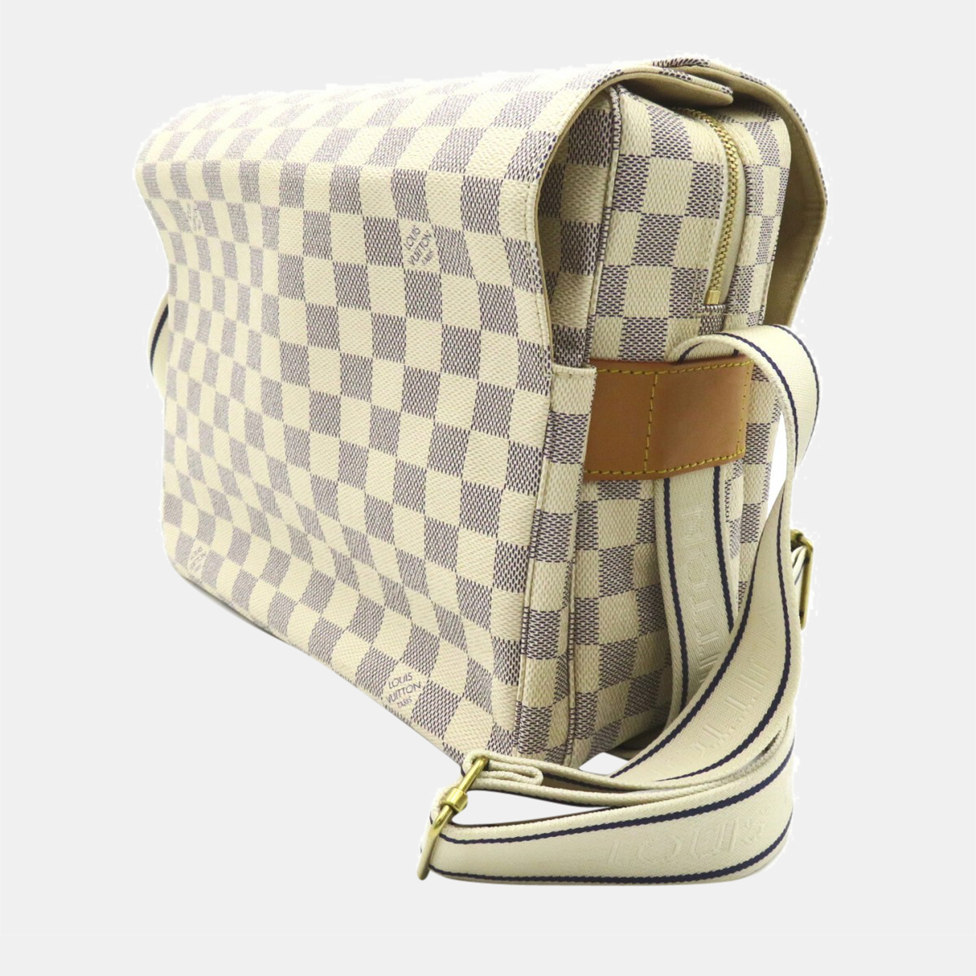 

Louis Vuitton White Damier Azur Canvas Naviglio Shoulder Bag