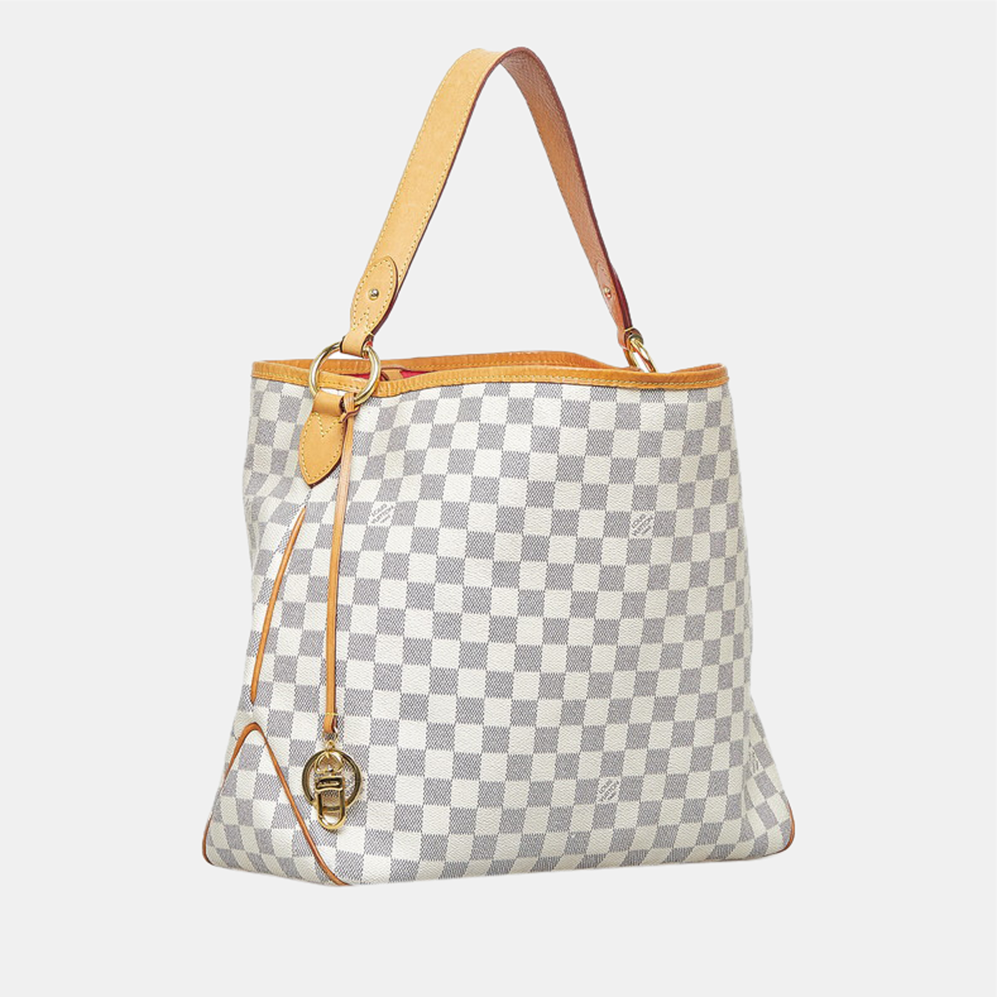 

Louis Vuitton White Damier Azur Canvas Delightful MM Hobo Bag