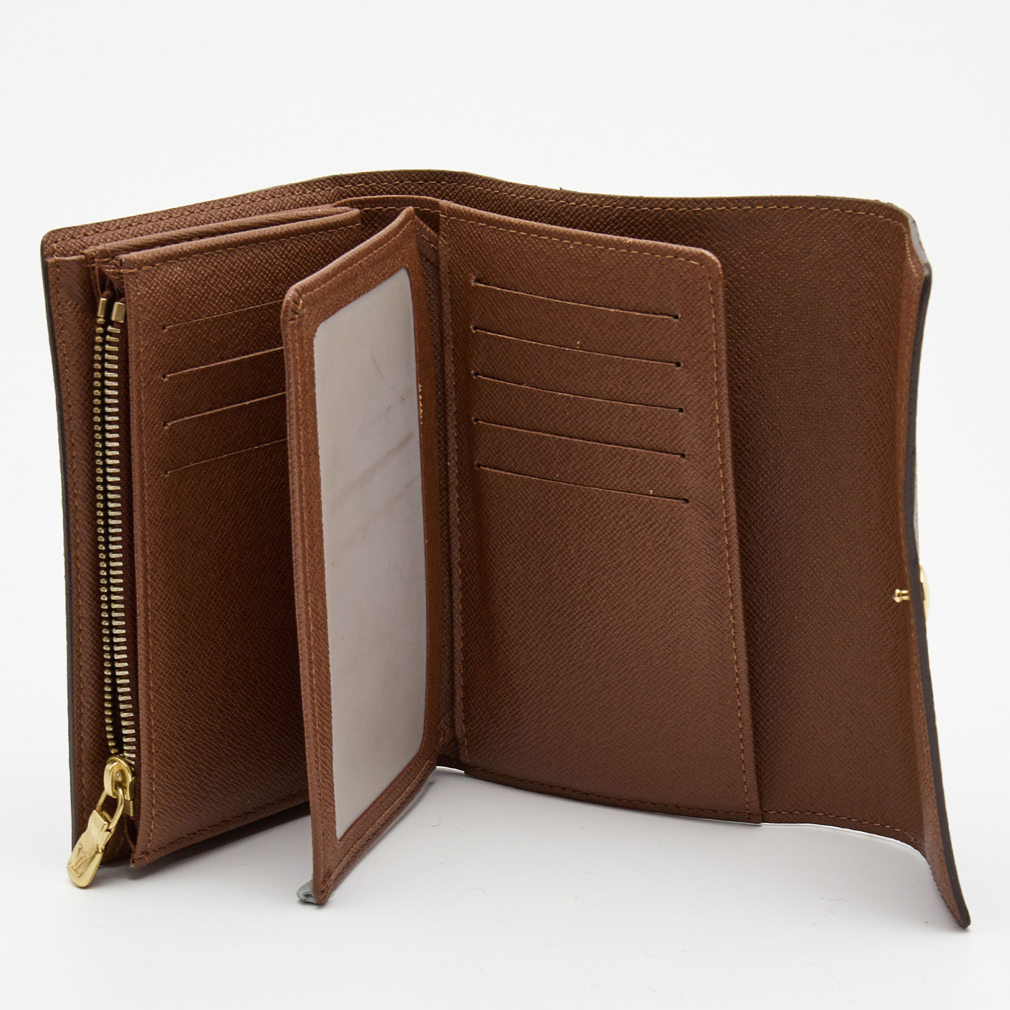 

Louis Vuitton Monogram Canvas Trifold Compact Wallet, Brown