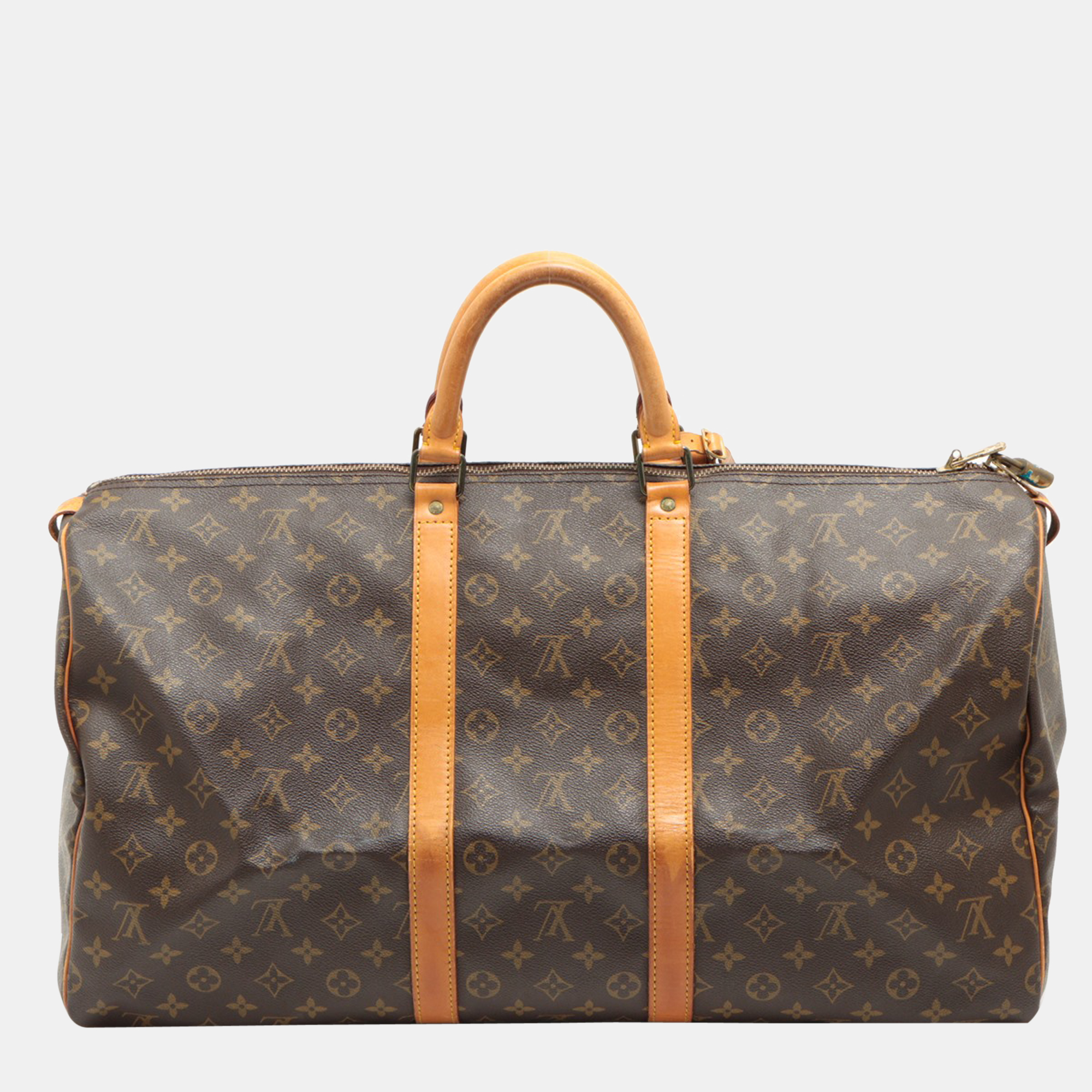 

Louis Vuitton Brown Canvas Monogram Keepall 55 Duffel Bag