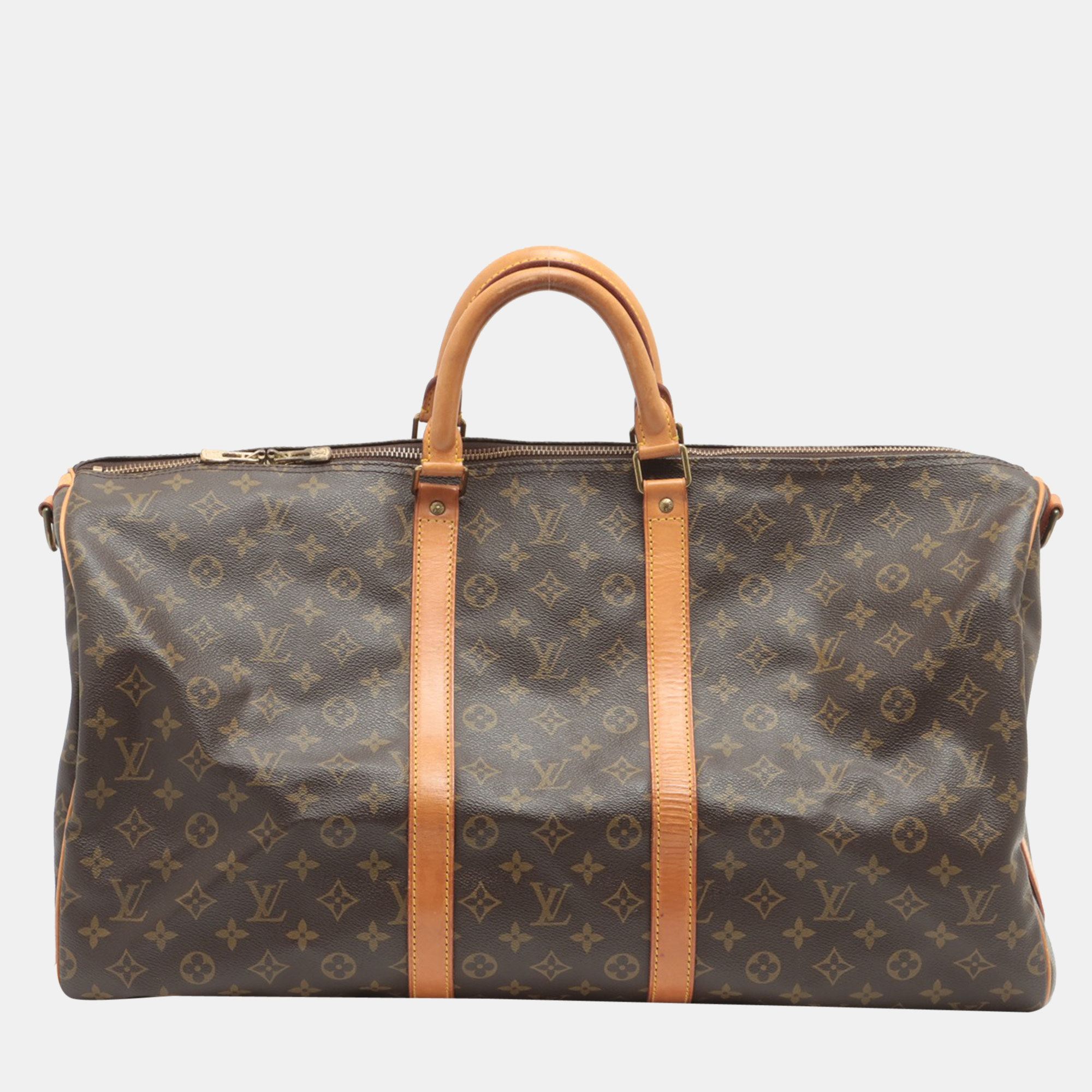 

Louis Vuitton Brown Canvas Monogram Keepall 55 Duffel Bag